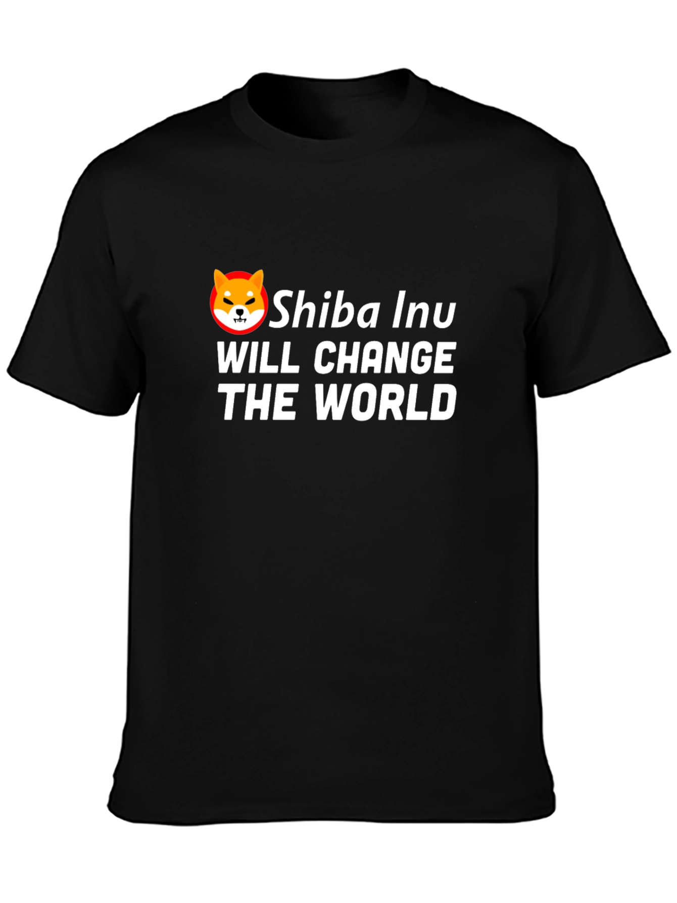 Shiba Inu Will Change The World Black T-Shirt