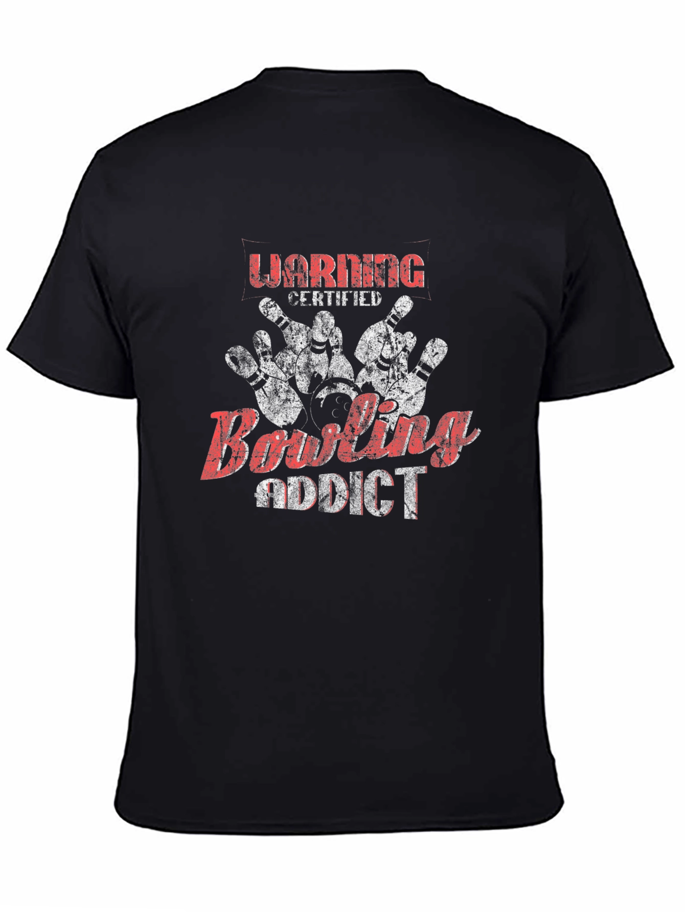 Bowling Addict Black T-Shirt