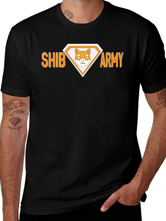 Shiba Army Graphic Tee - Meme Crypto Dog T-Shirt