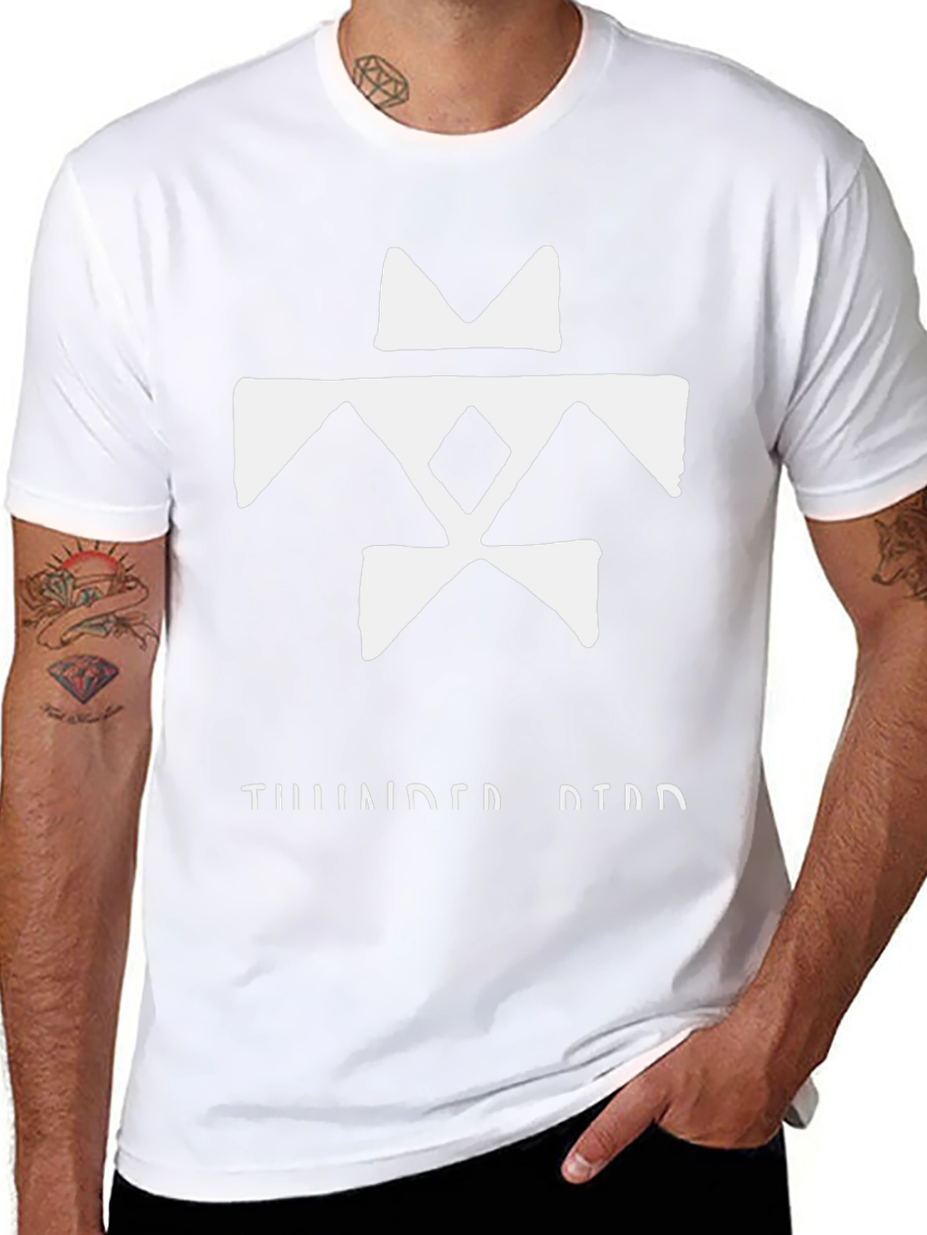 Thunderbird Black T-Shirt with White Graphic