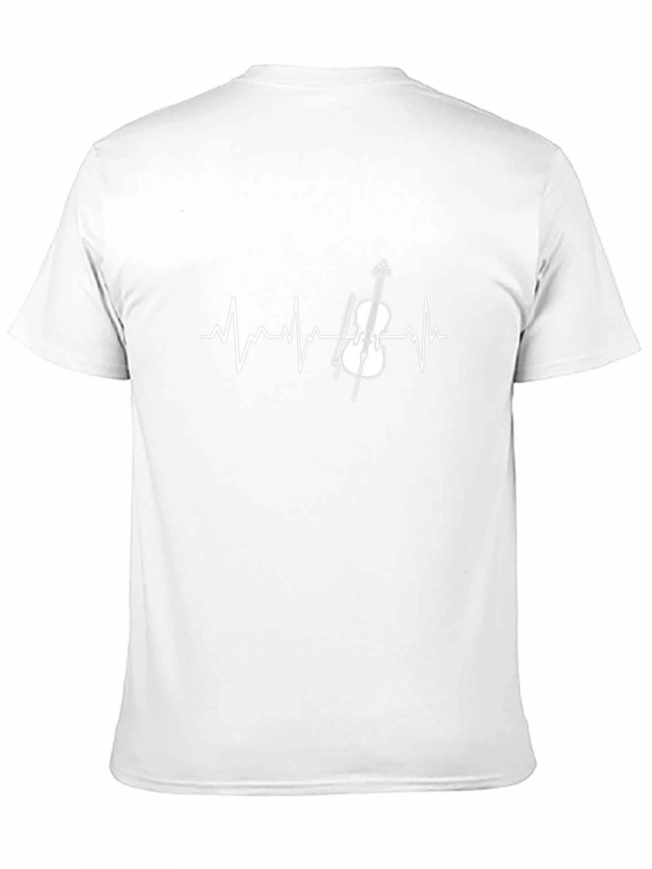 Violin Heartbeat Graphic Tee - Music Lover Shirt