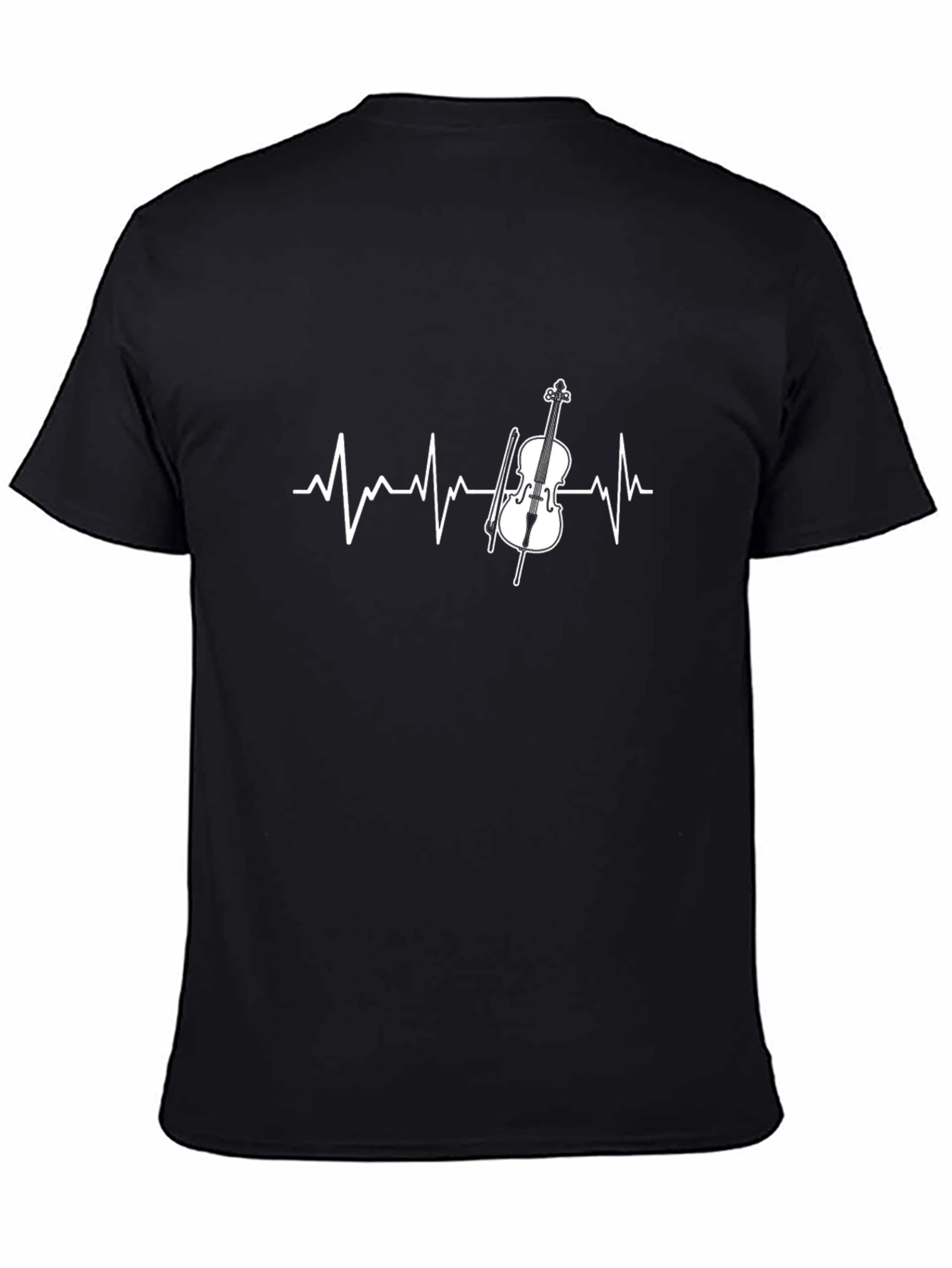 Violin Heartbeat Graphic Tee - Music Lover Shirt