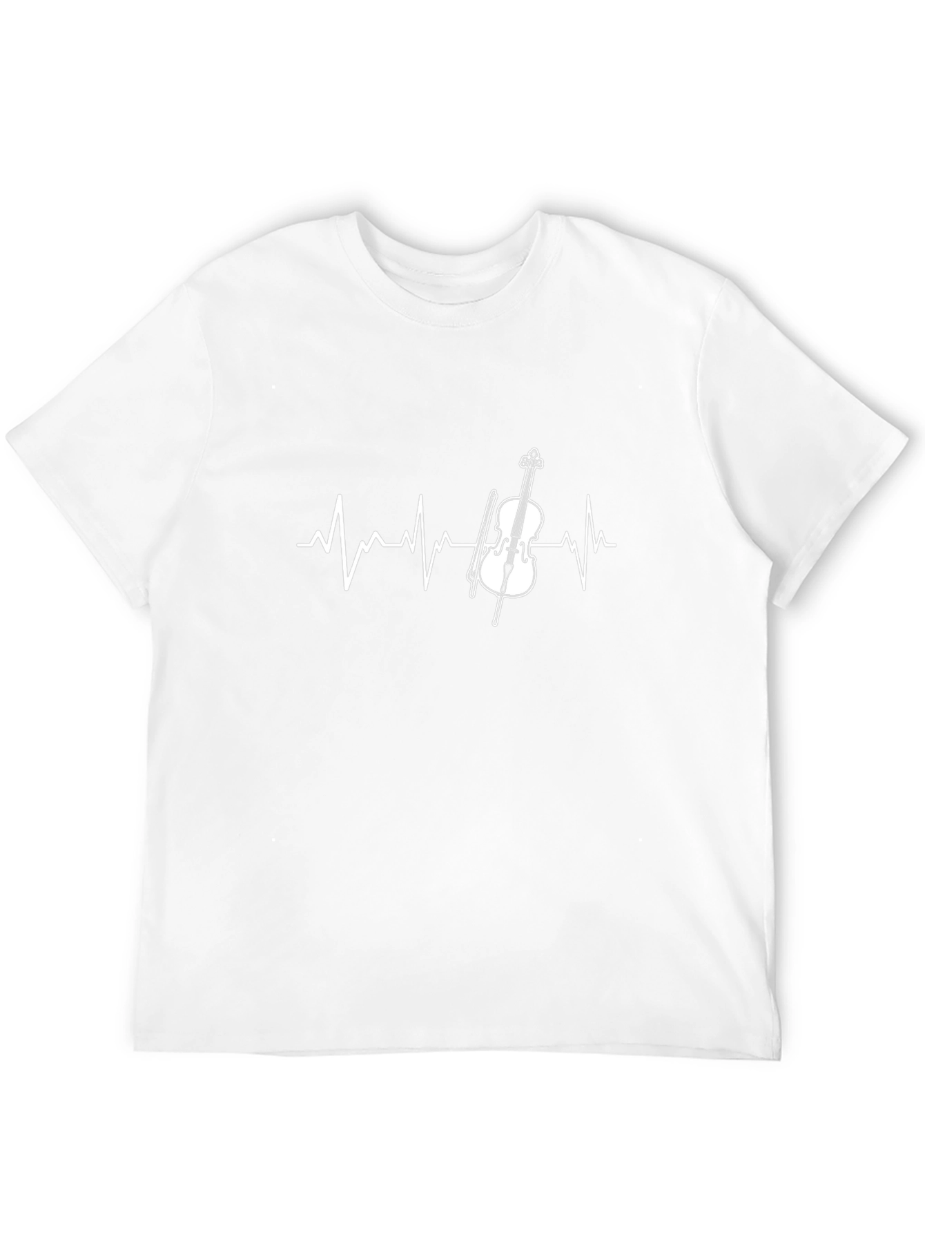 Violin Heartbeat Graphic Tee - Music Lover Shirt