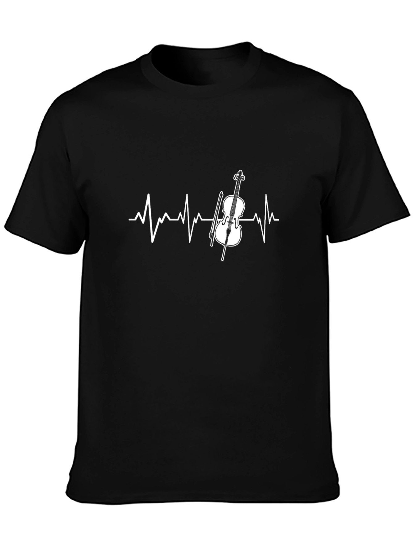 Violin Heartbeat Graphic Tee - Music Lover Shirt