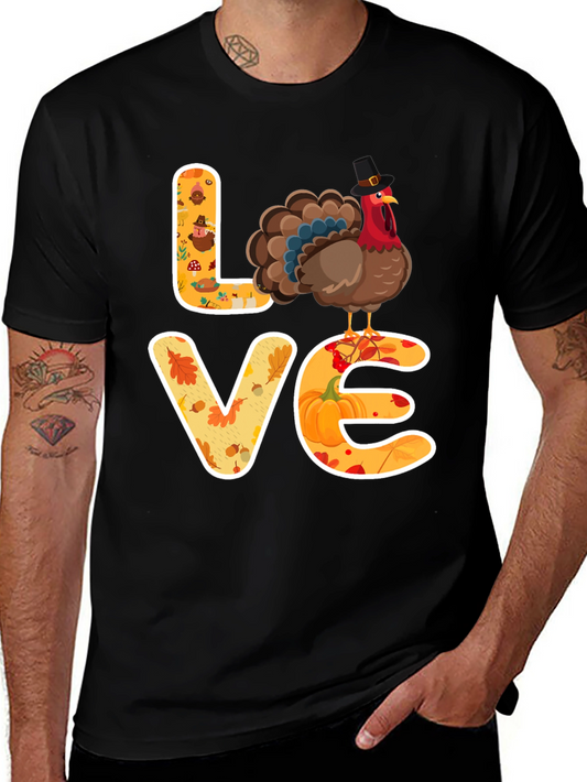 Thanksgiving Love Turkey T-Shirt