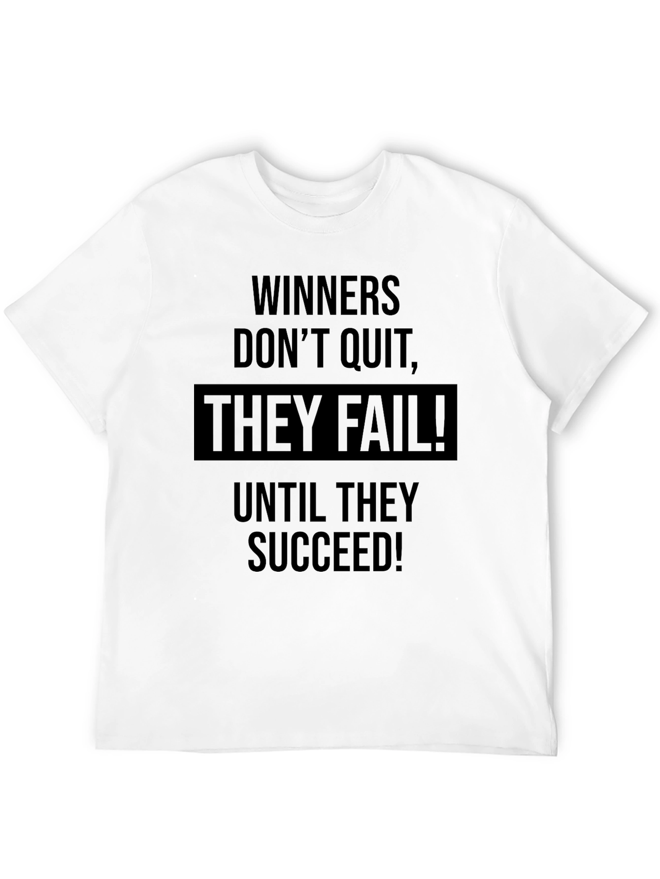 Winners Dont Quit T-Shirt - Motivational Black Tee