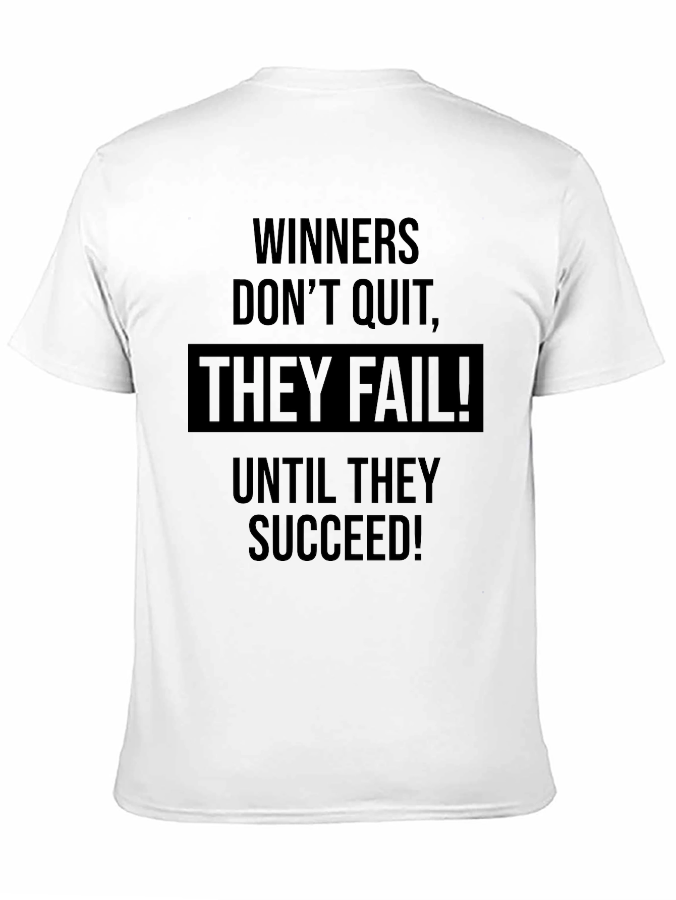 Winners Dont Quit T-Shirt - Motivational Black Tee