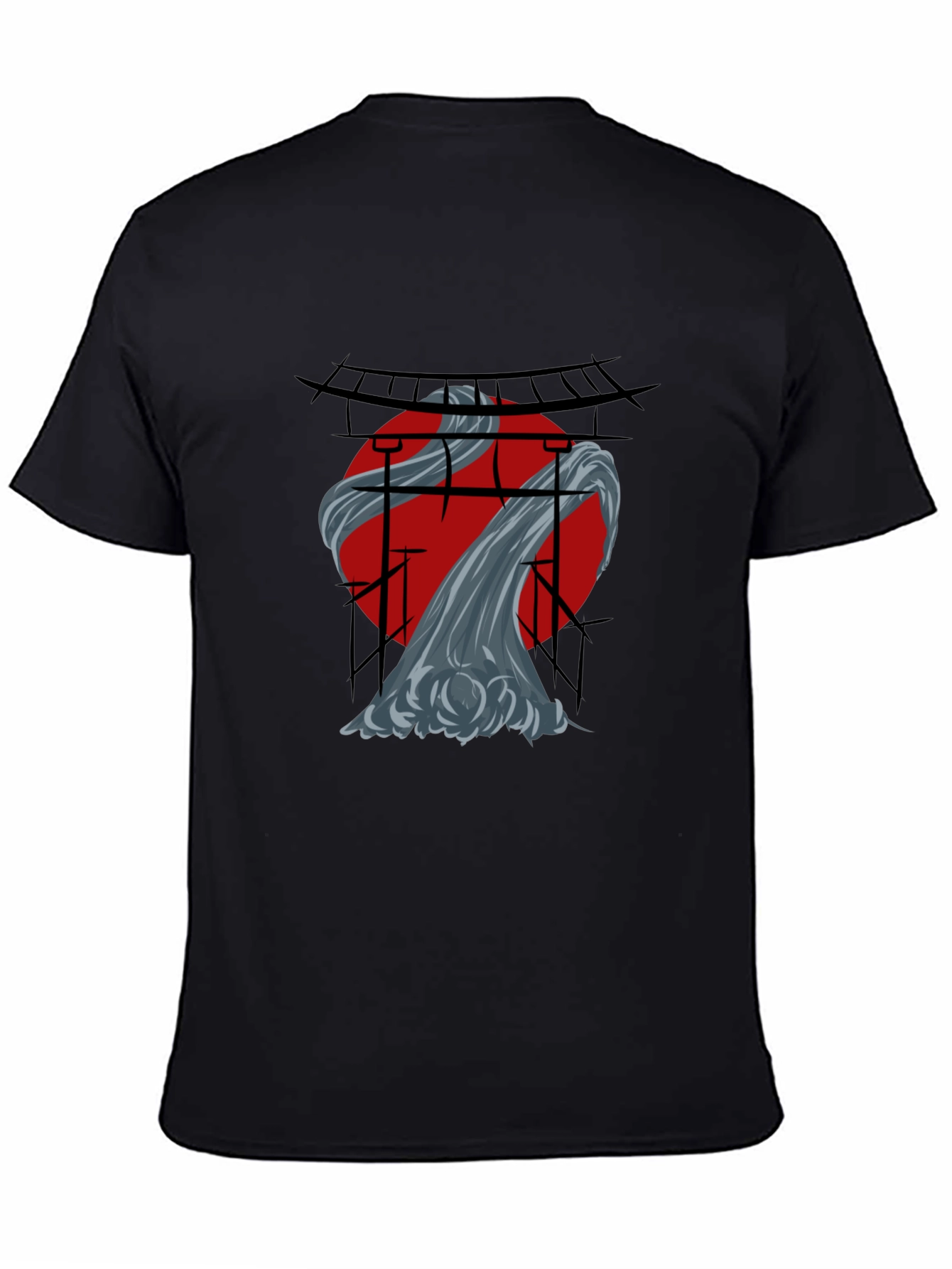 Japanese Art Graphic T-Shirt - Black