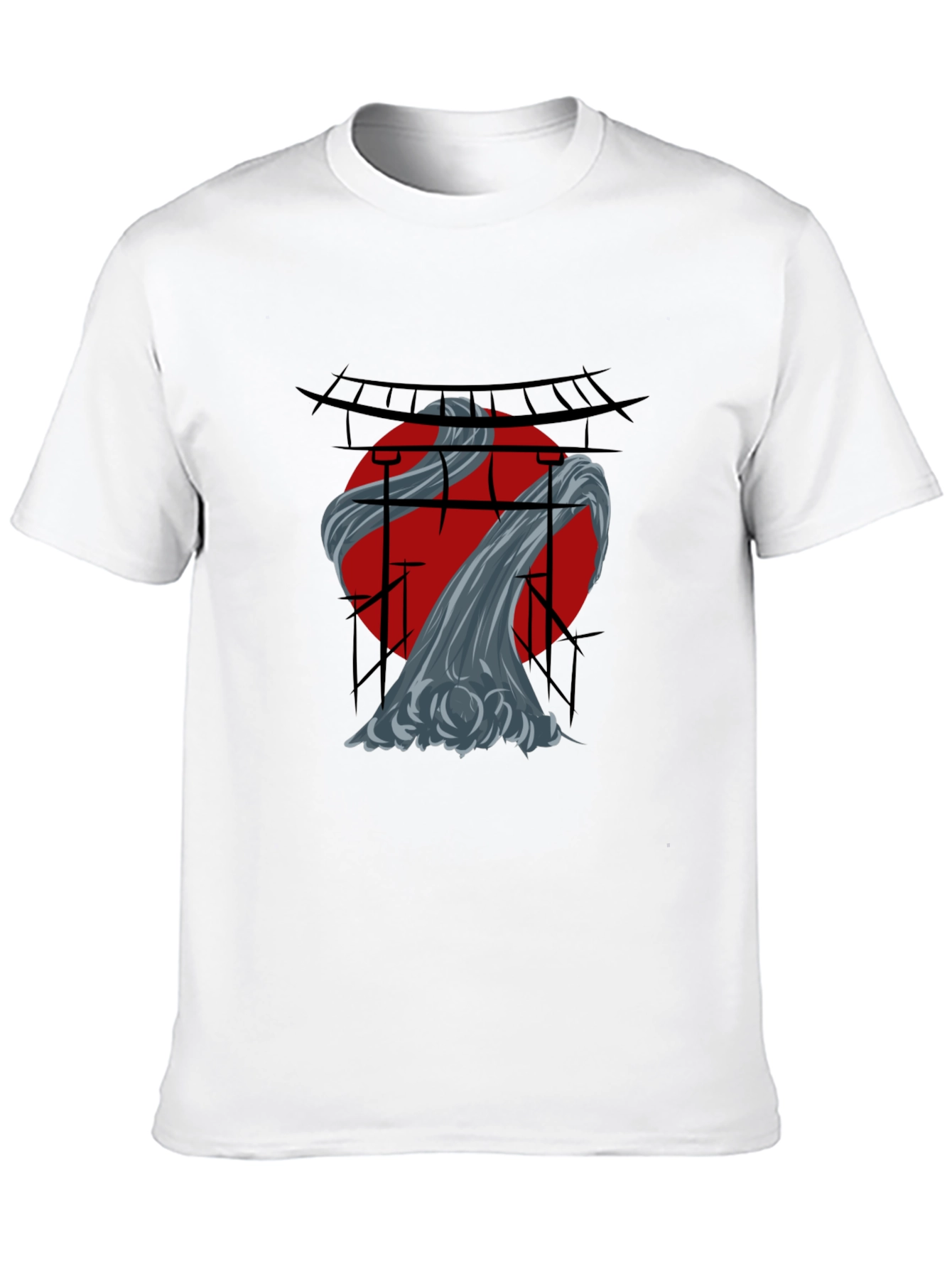 Japanese Art Graphic T-Shirt - Black