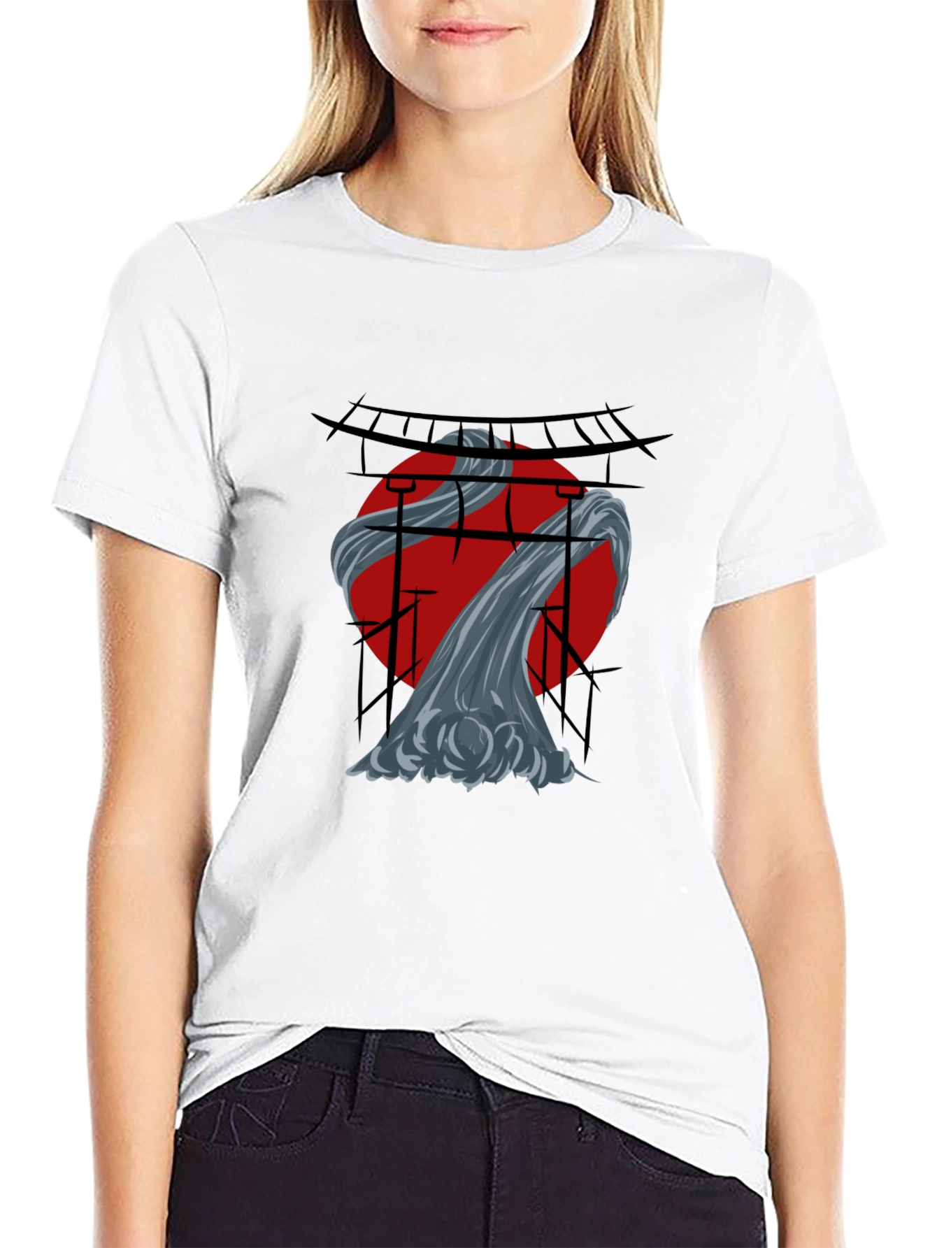 Japanese Art Graphic T-Shirt - Black