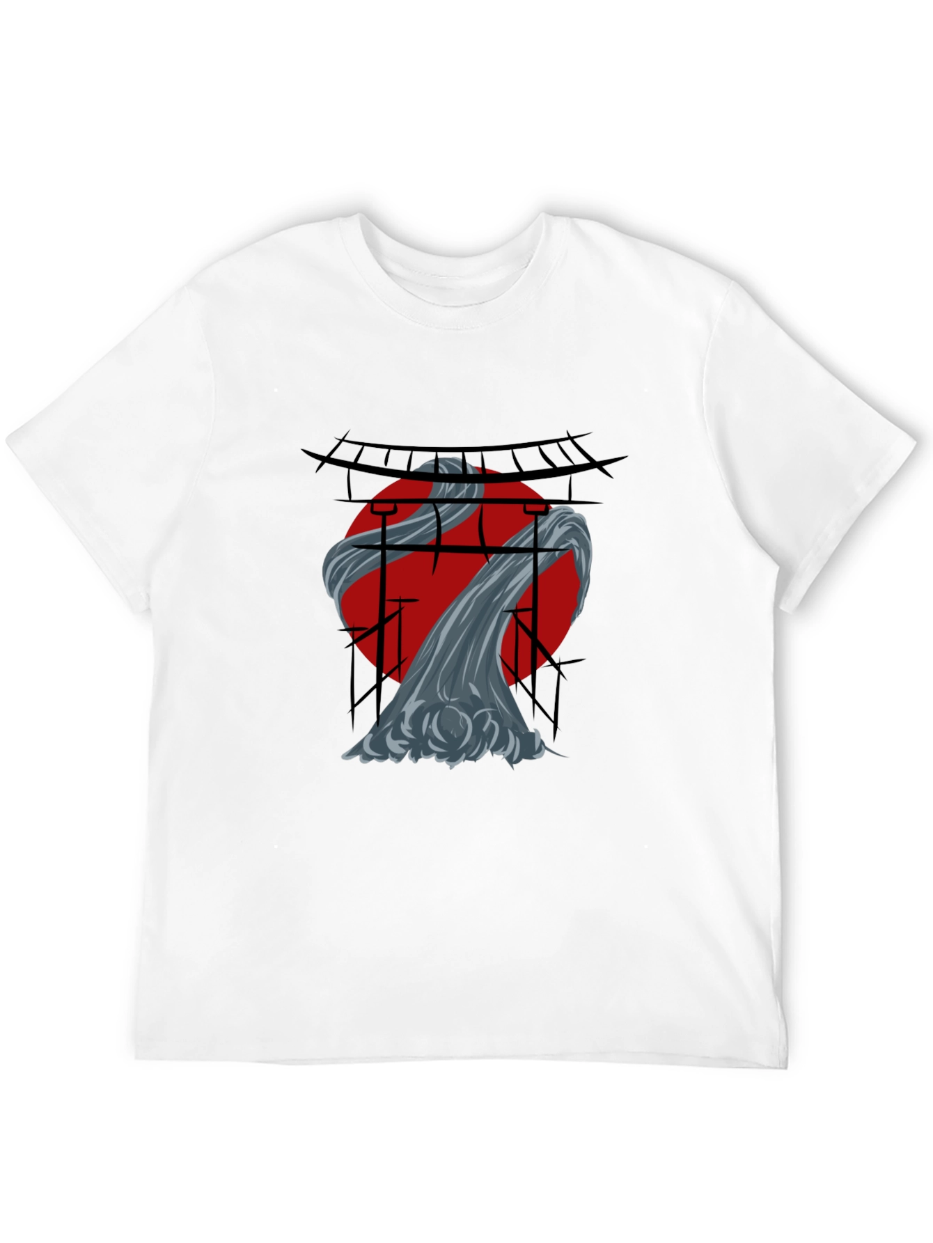 Japanese Art Graphic T-Shirt - Black