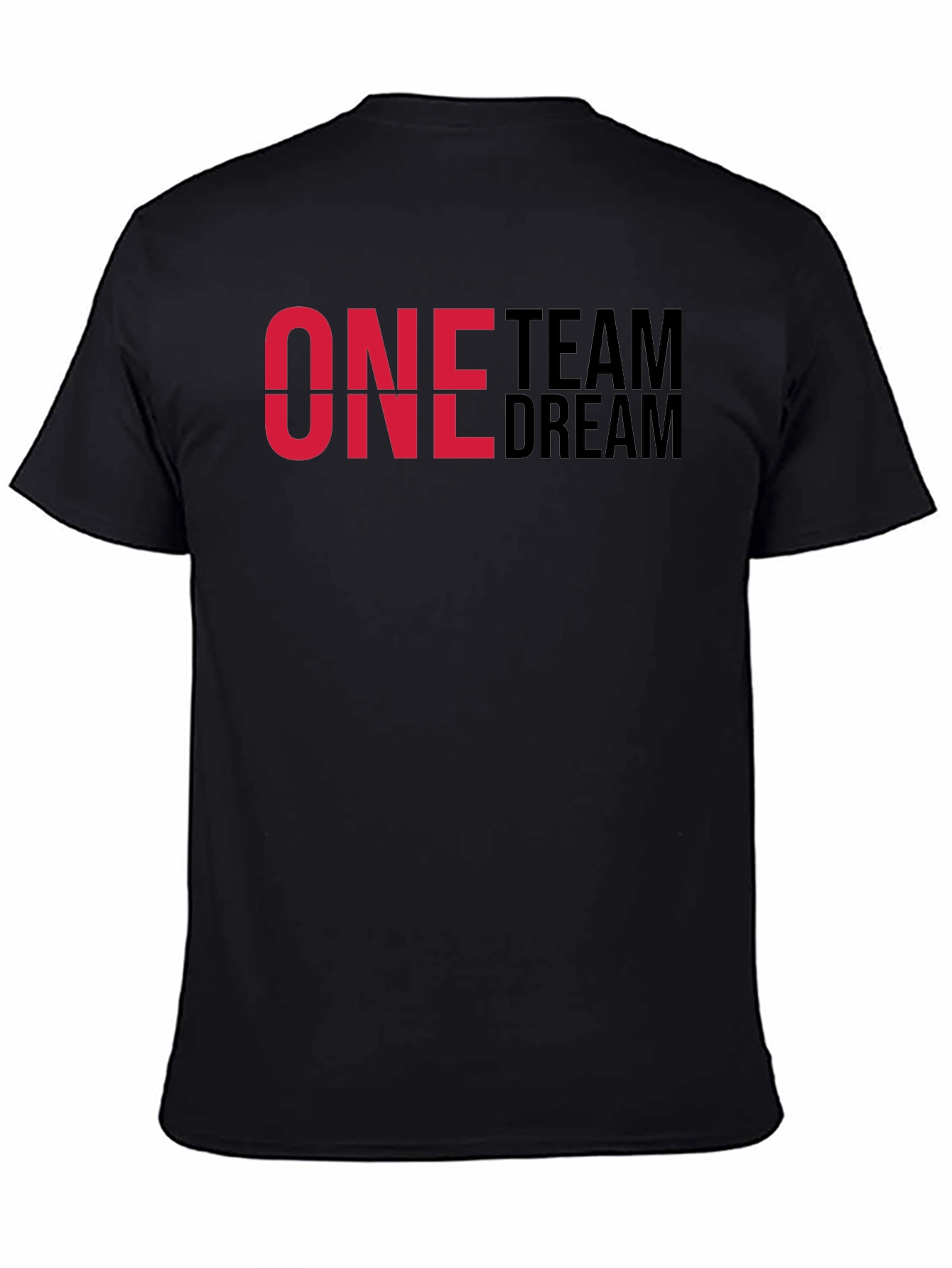 One Team Dream Graphic T-Shirt - Black Cotton Blend
