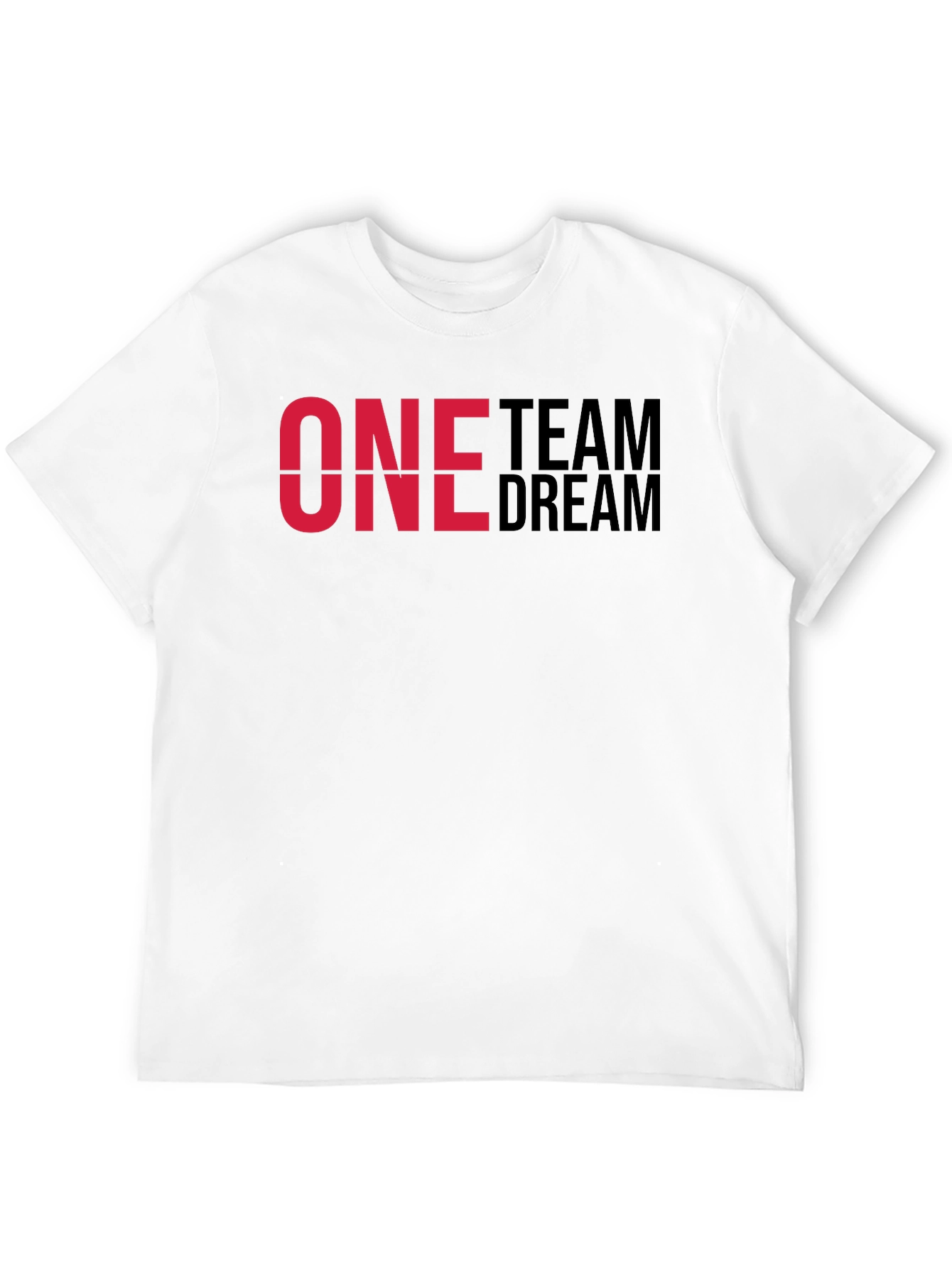 One Team Dream Graphic T-Shirt - Black Cotton Blend