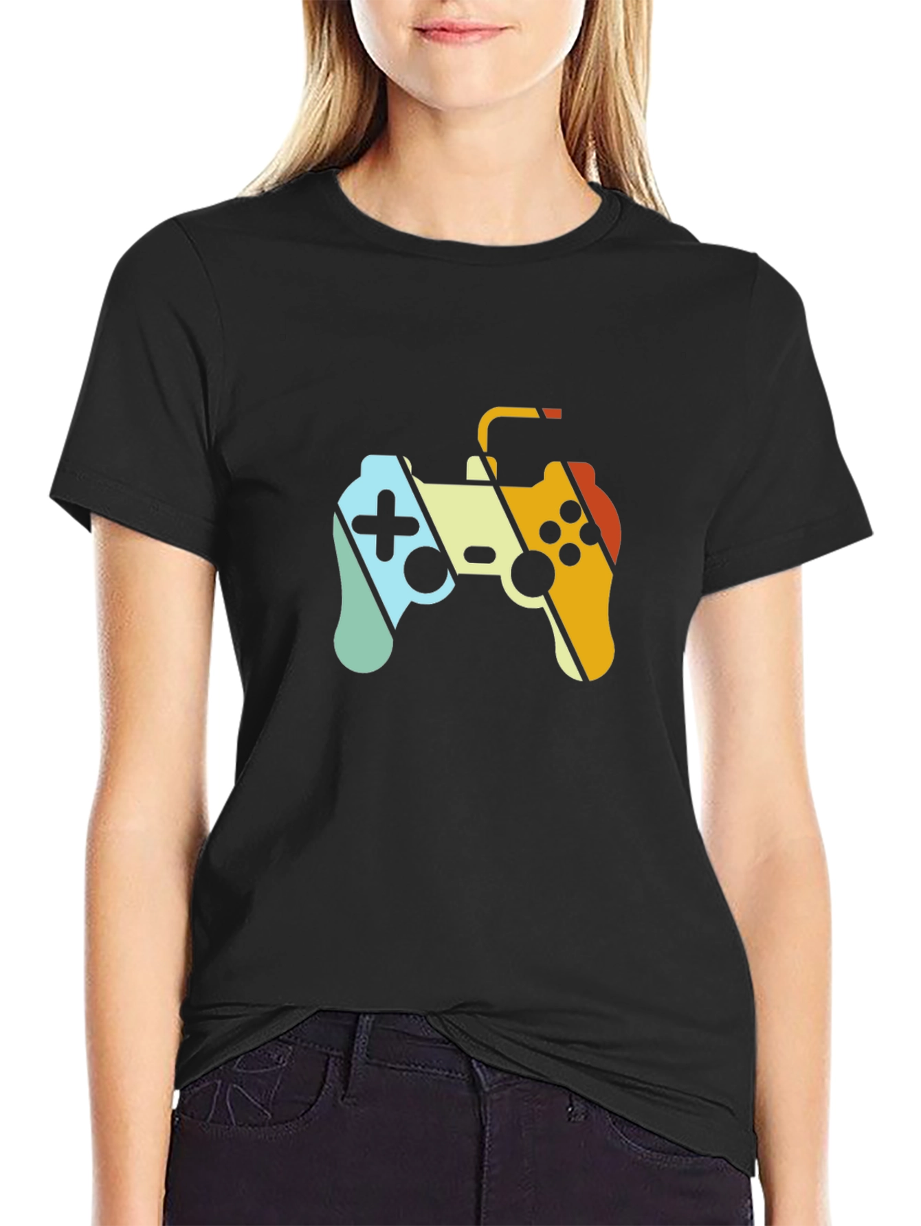 Retro Gaming Controller T-Shirt - Black