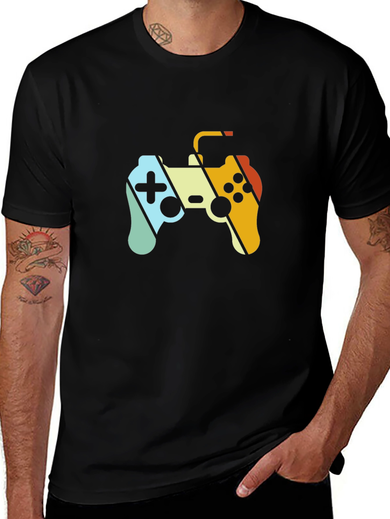 Retro Gaming Controller T-Shirt - Black