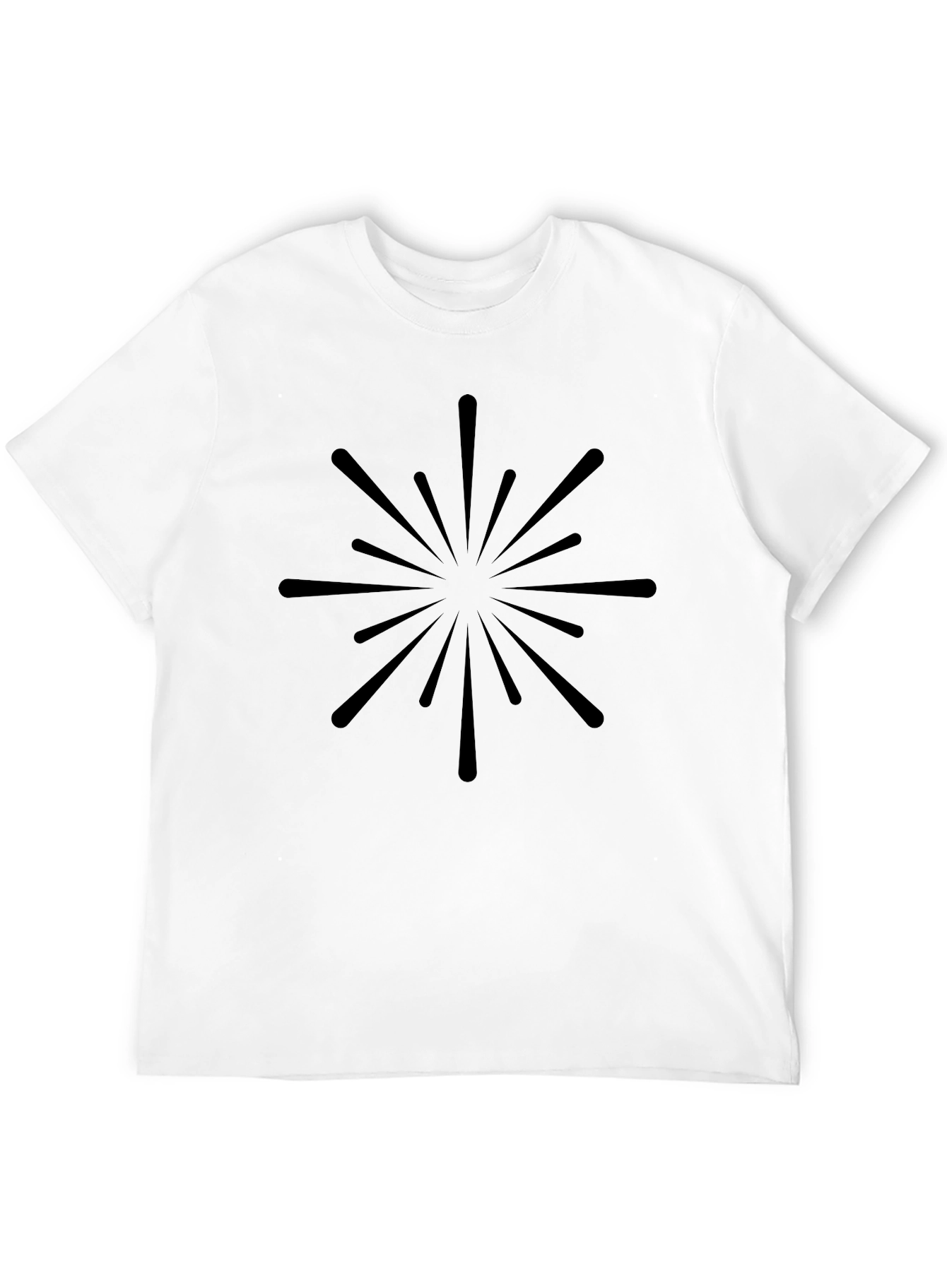Modern Burst Graphic Tee - Black Casual T-Shirt