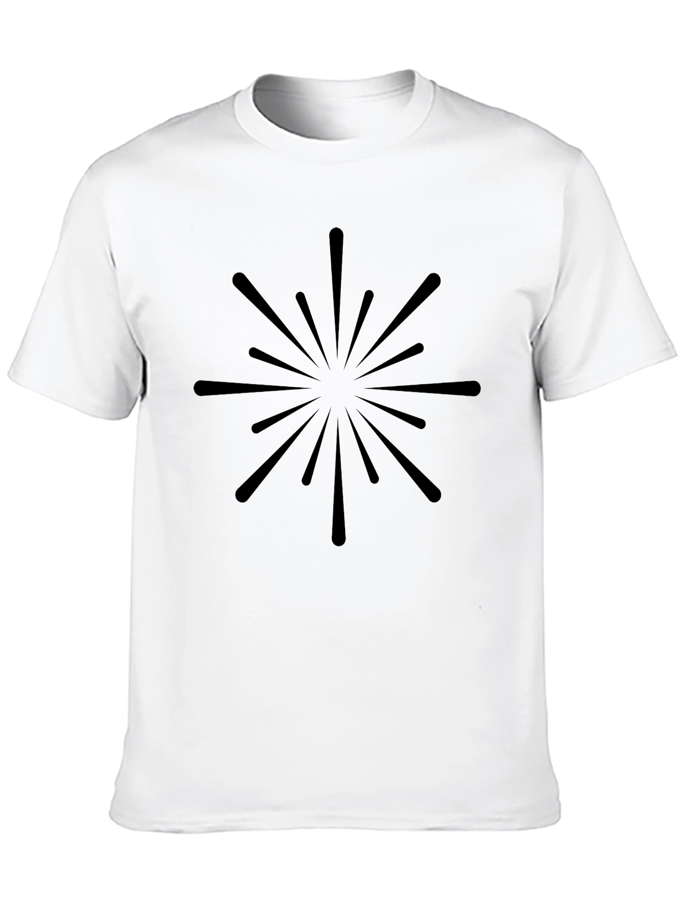 Modern Burst Graphic Tee - Black Casual T-Shirt