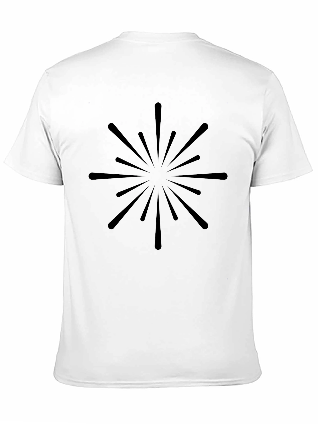 Modern Burst Graphic Tee - Black Casual T-Shirt