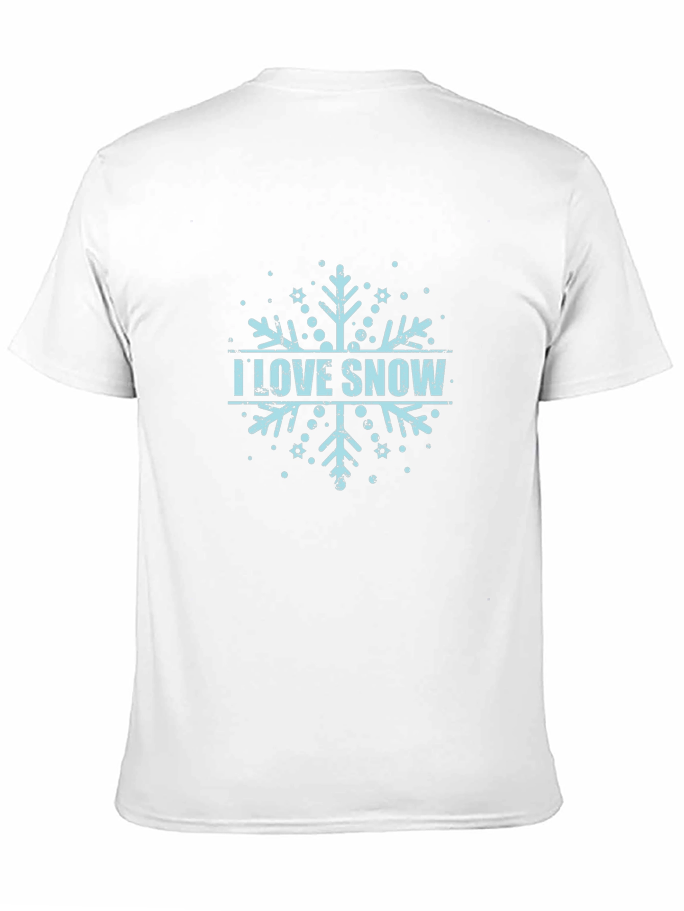 I Love Snow Snowflake Graphic Tee - Black