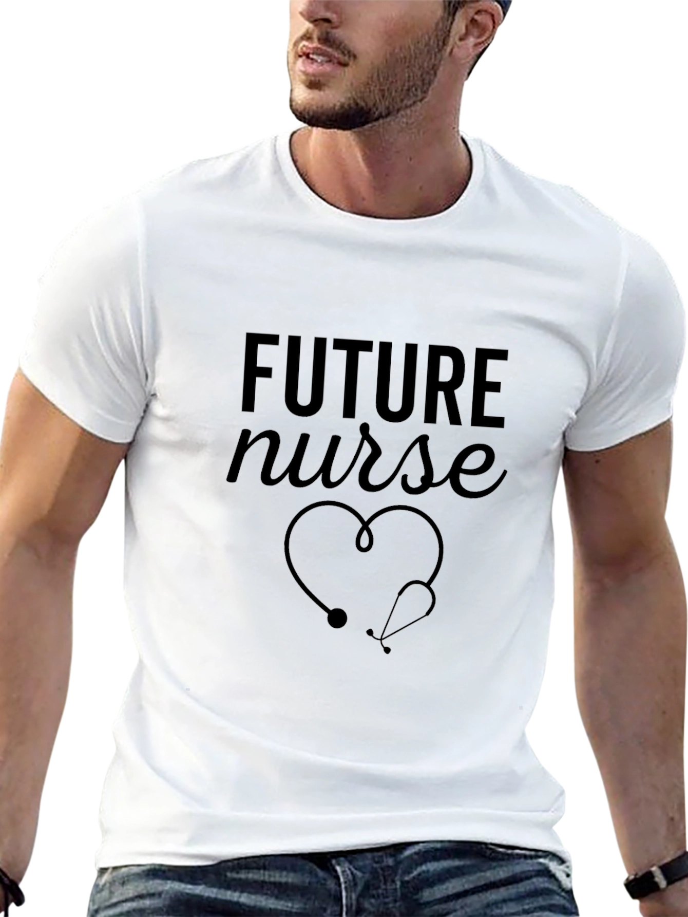 Future Nurse T-Shirt - Heart Stethoscope Design