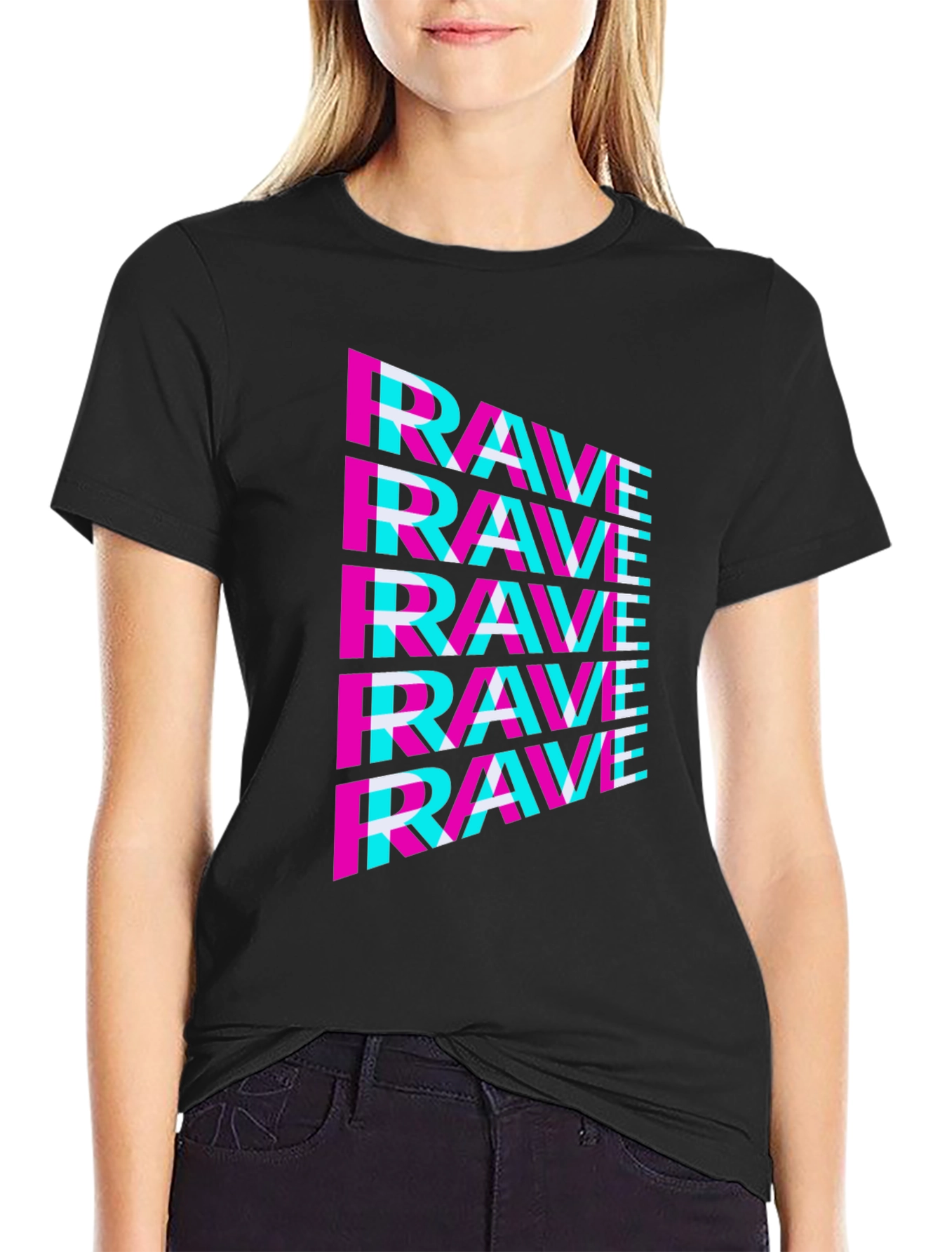 Rave Glitch T-Shirt - Vibrant Festival Wear