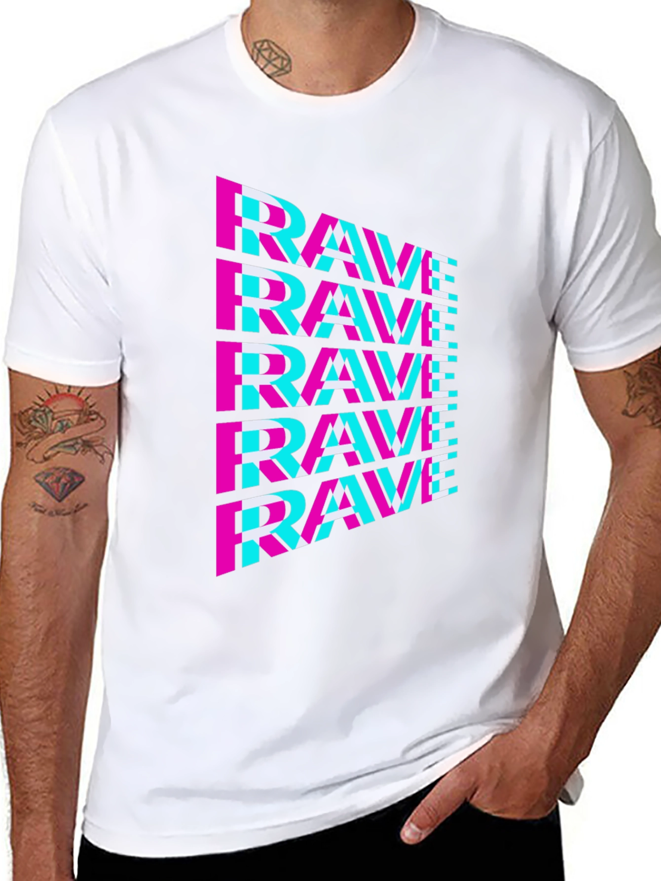 Rave Glitch T-Shirt - Vibrant Festival Wear
