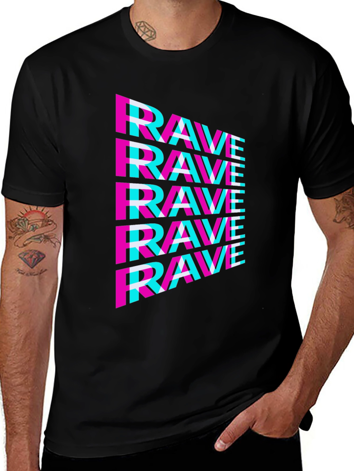 Rave Glitch T-Shirt - Vibrant Festival Wear