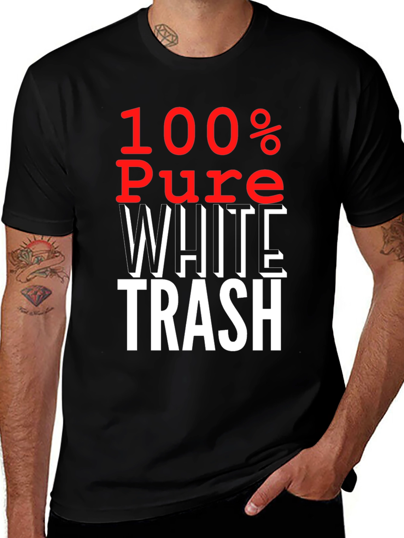 100% Pure White Trash Graphic Tee