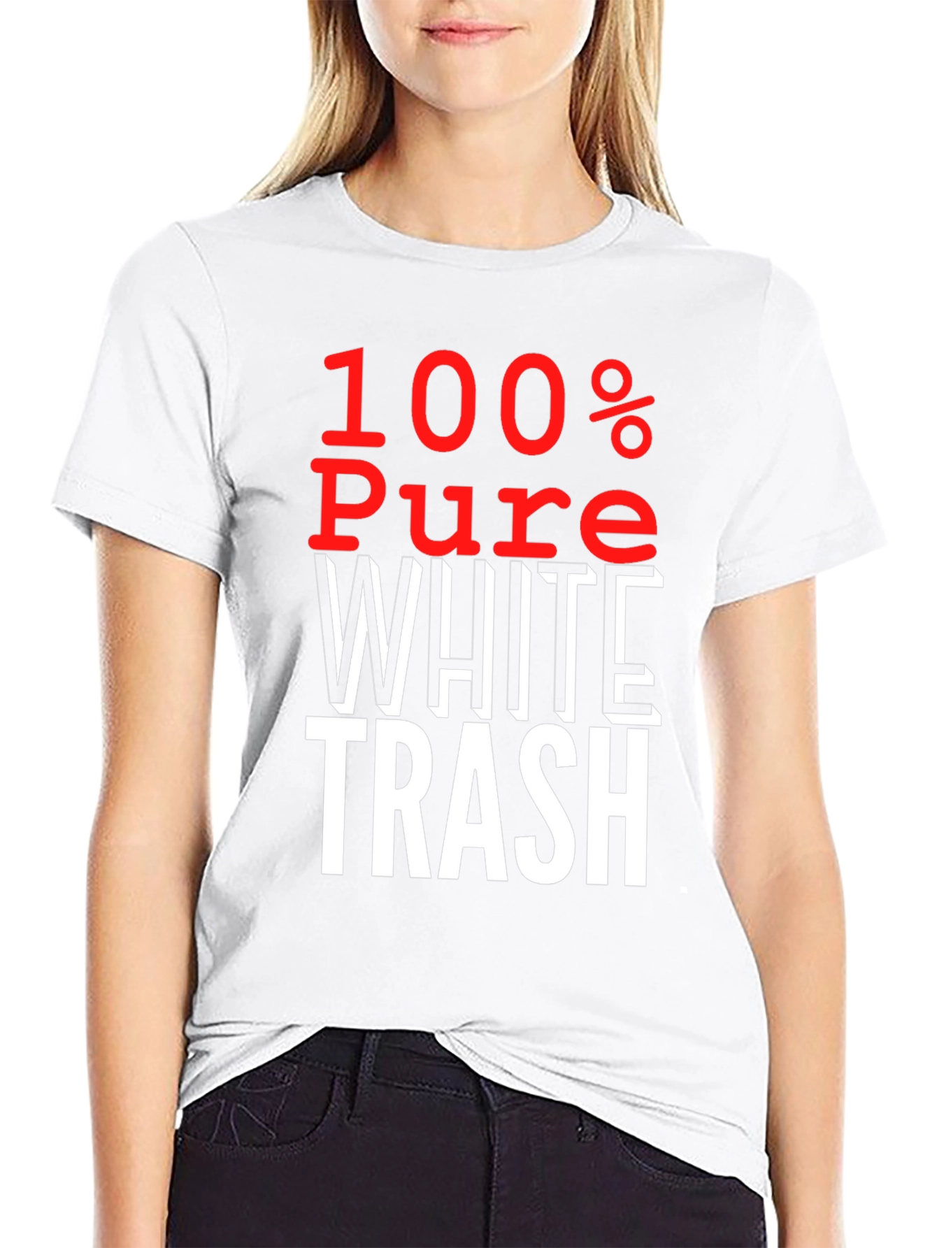 100% Pure White Trash Graphic Tee