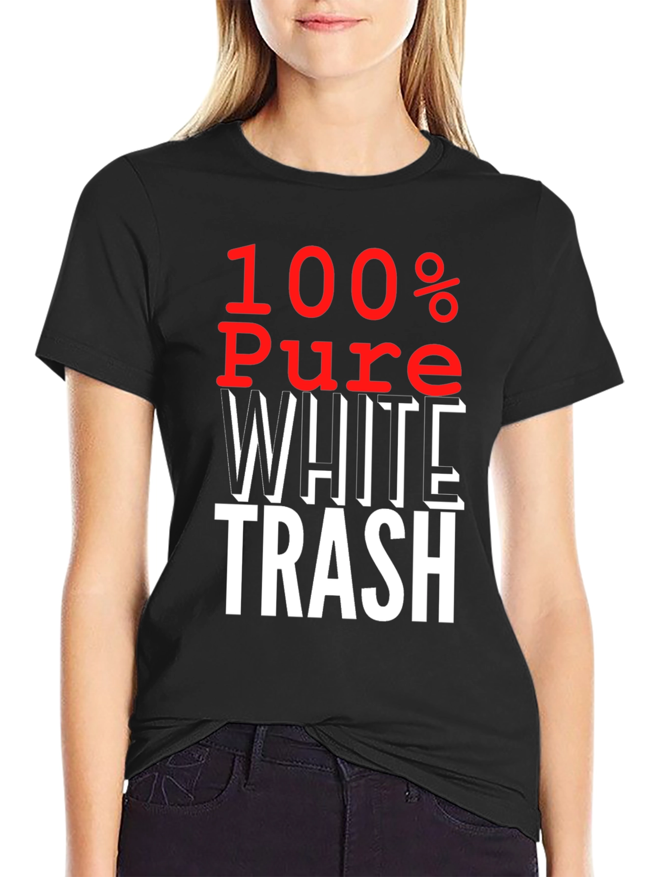 100% Pure White Trash Graphic Tee