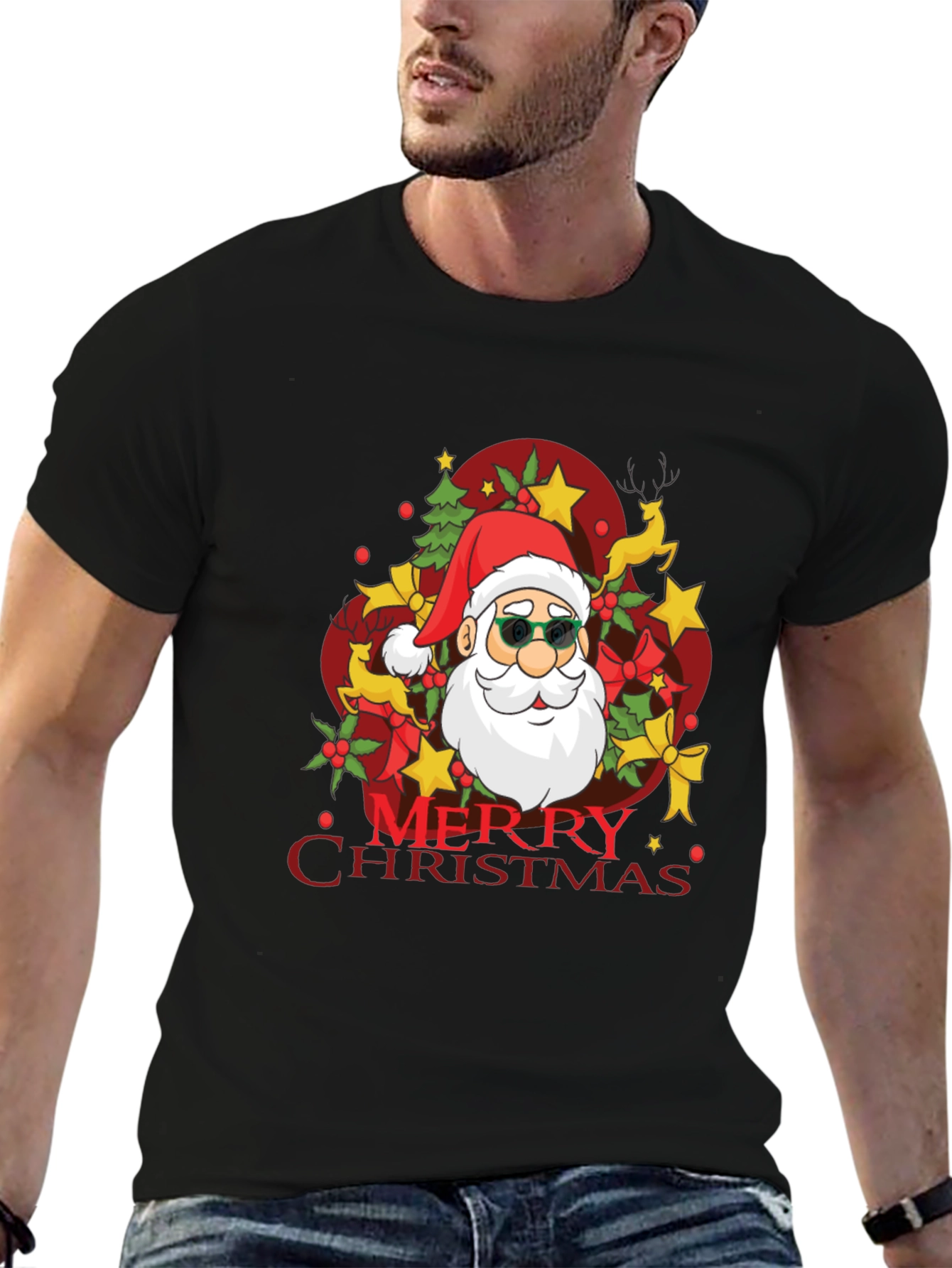 Merry Christmas Santa T-Shirt - Holiday Festive Tee