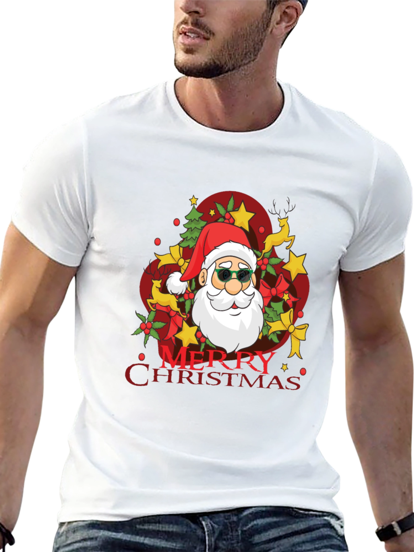 Merry Christmas Santa T-Shirt - Holiday Festive Tee