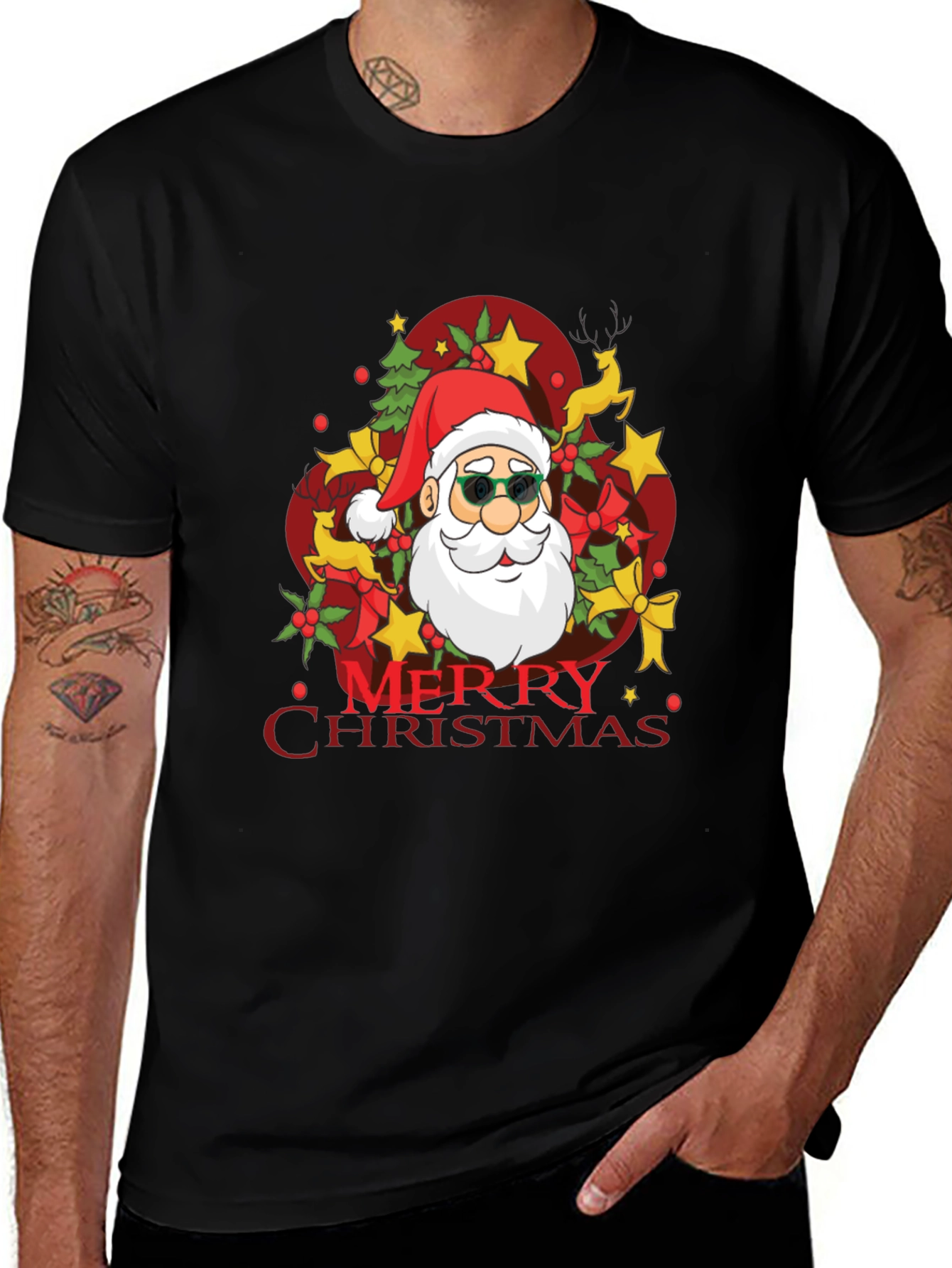 Merry Christmas Santa T-Shirt - Holiday Festive Tee