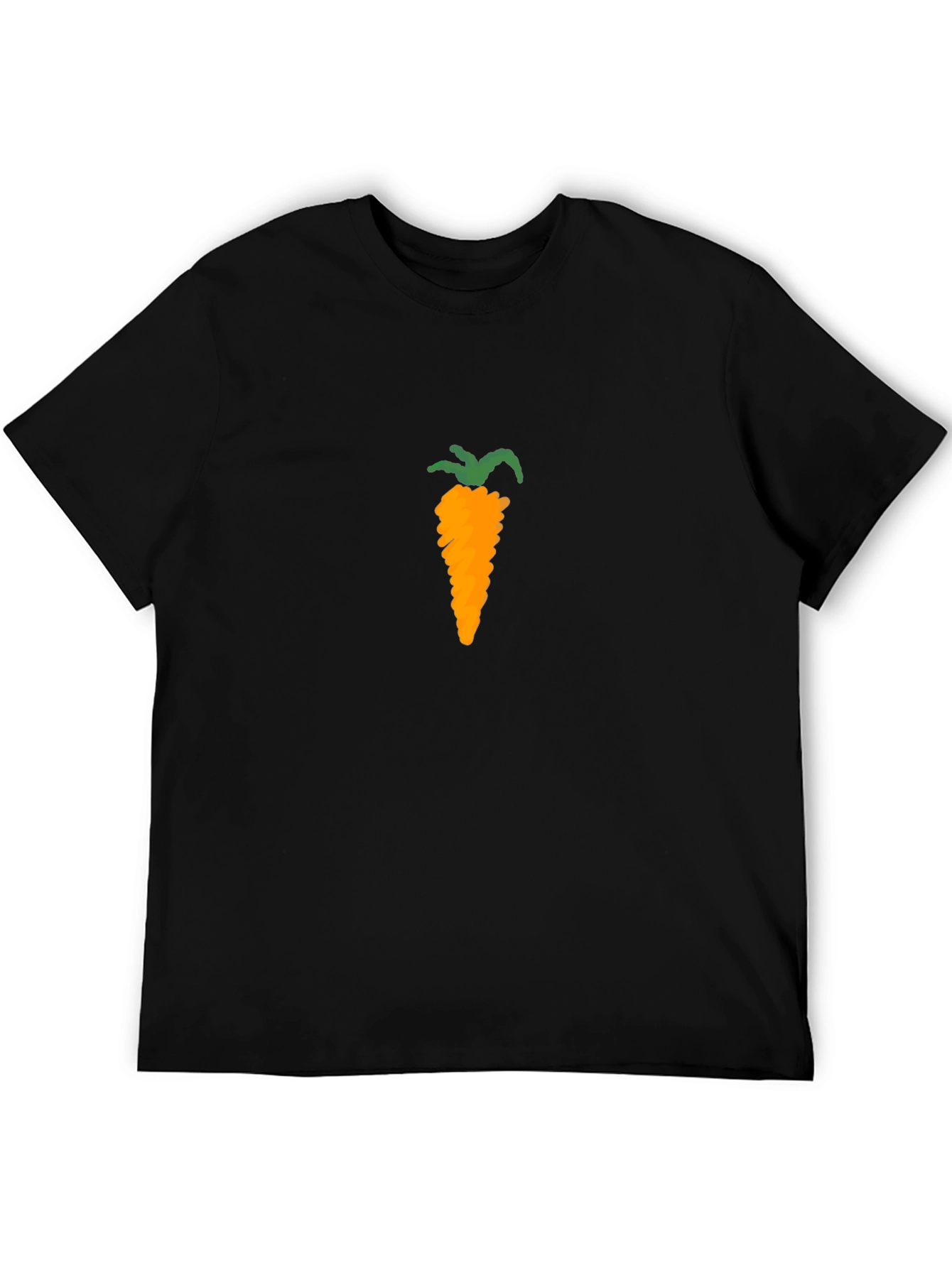Carrot Graphic Tee - Black Cotton Blend