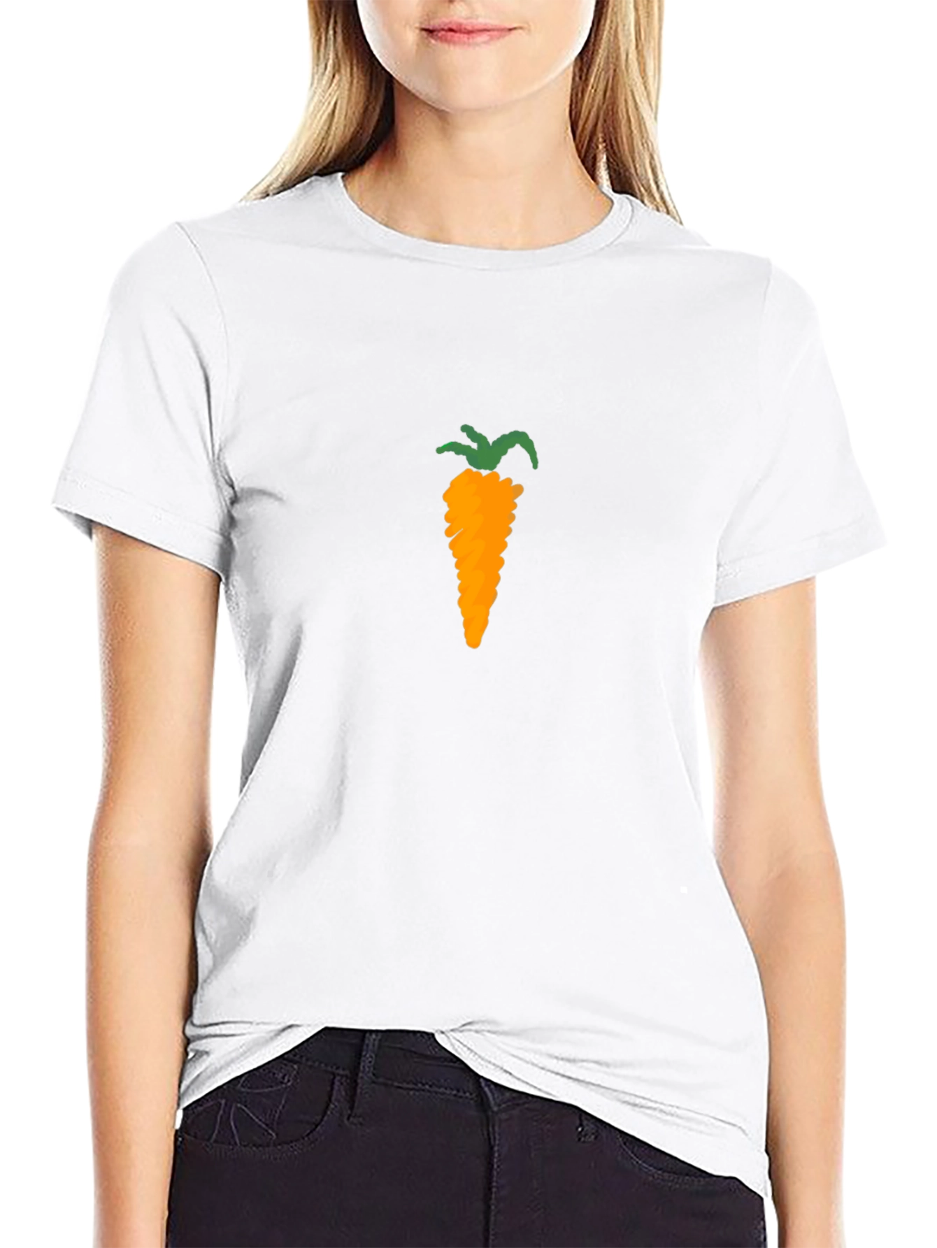 Carrot Graphic Tee - Black Cotton Blend