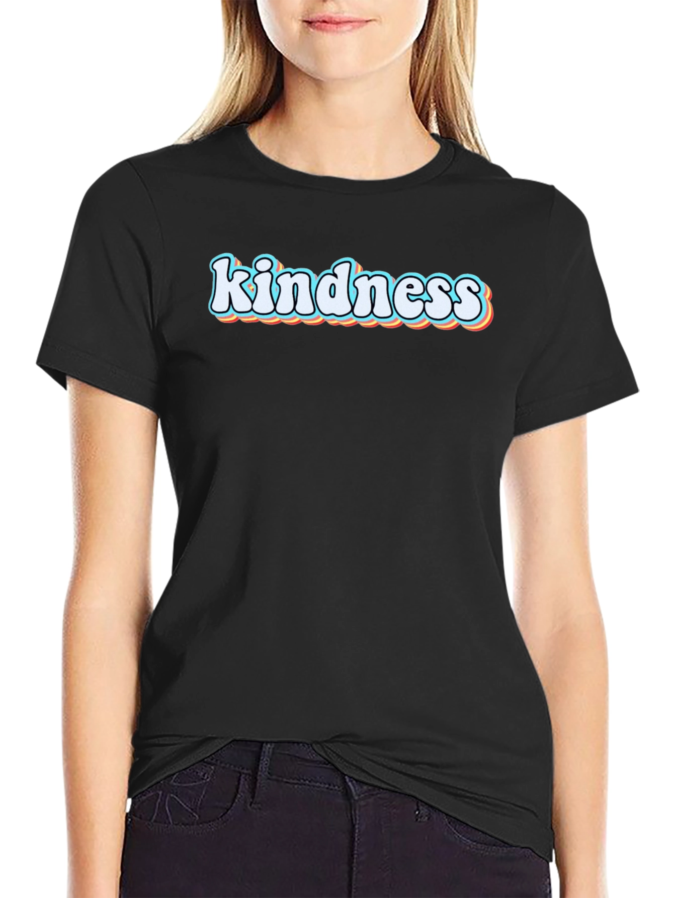 Kindness Graphic Tee - Black Short Sleeve T-Shirt