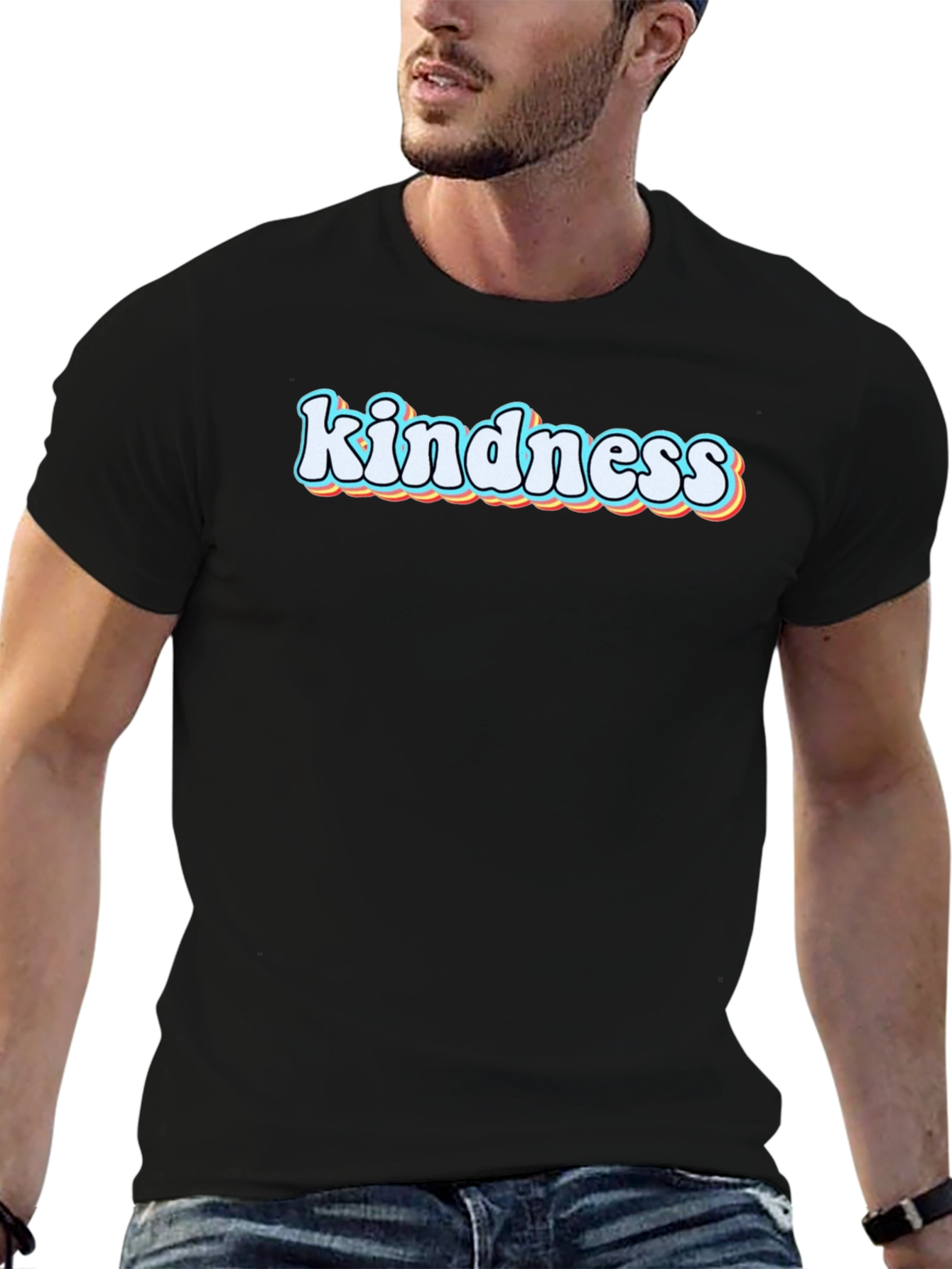 Kindness Graphic Tee - Black Short Sleeve T-Shirt