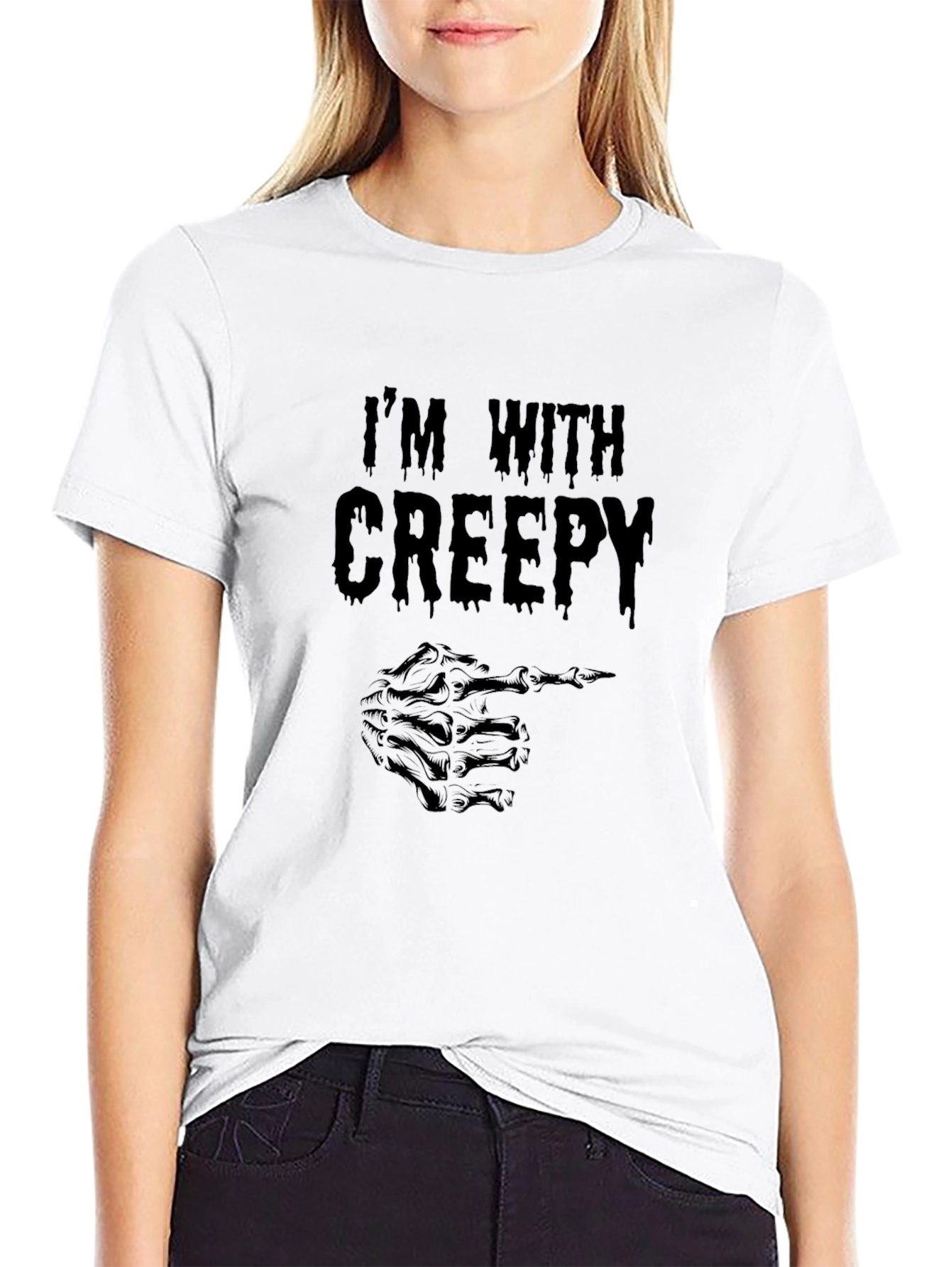 Im With Creepy Skeleton Hand T-Shirt