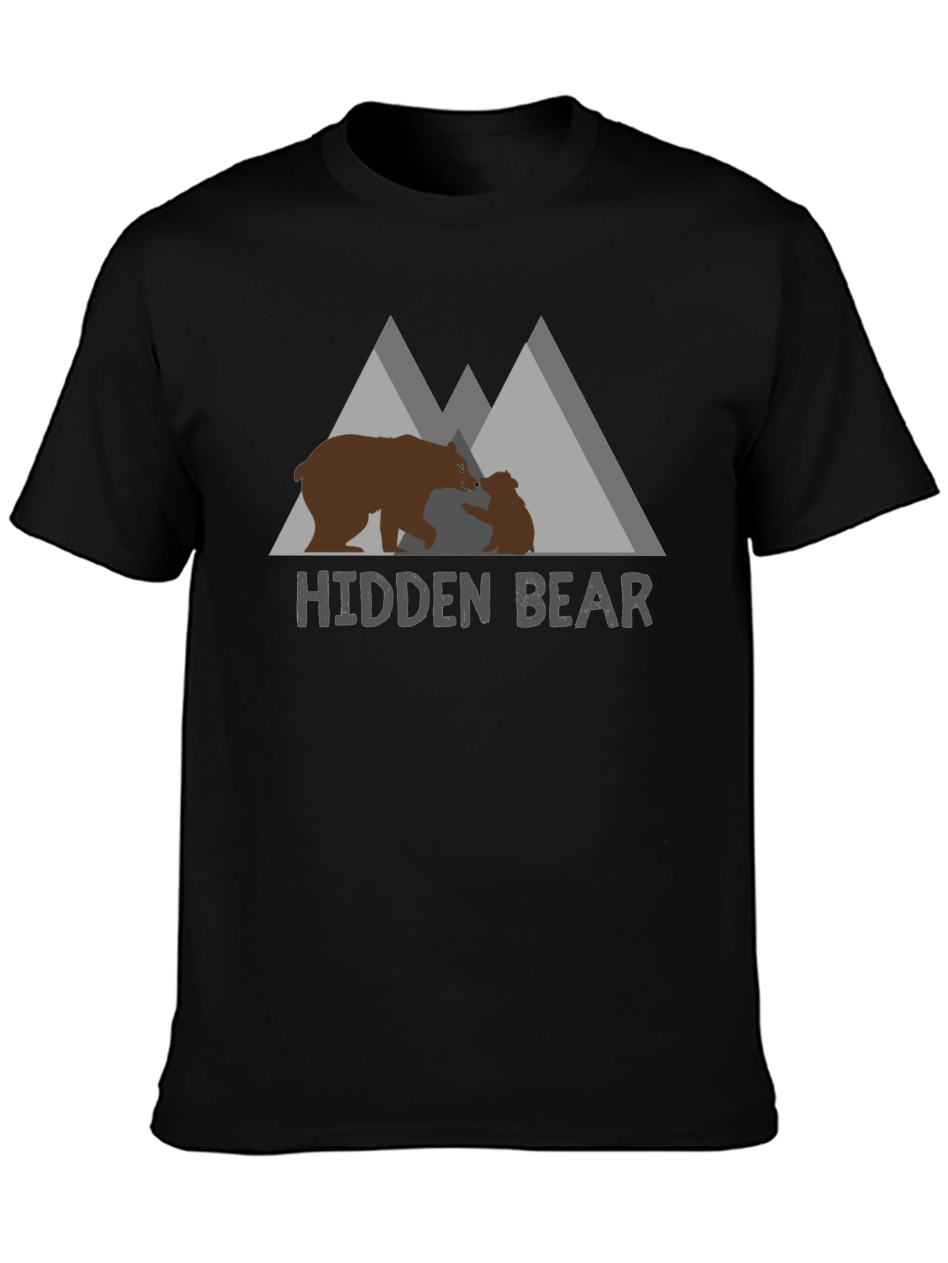 Hidden Bear Graphic Tee - Nature Lovers Comfort