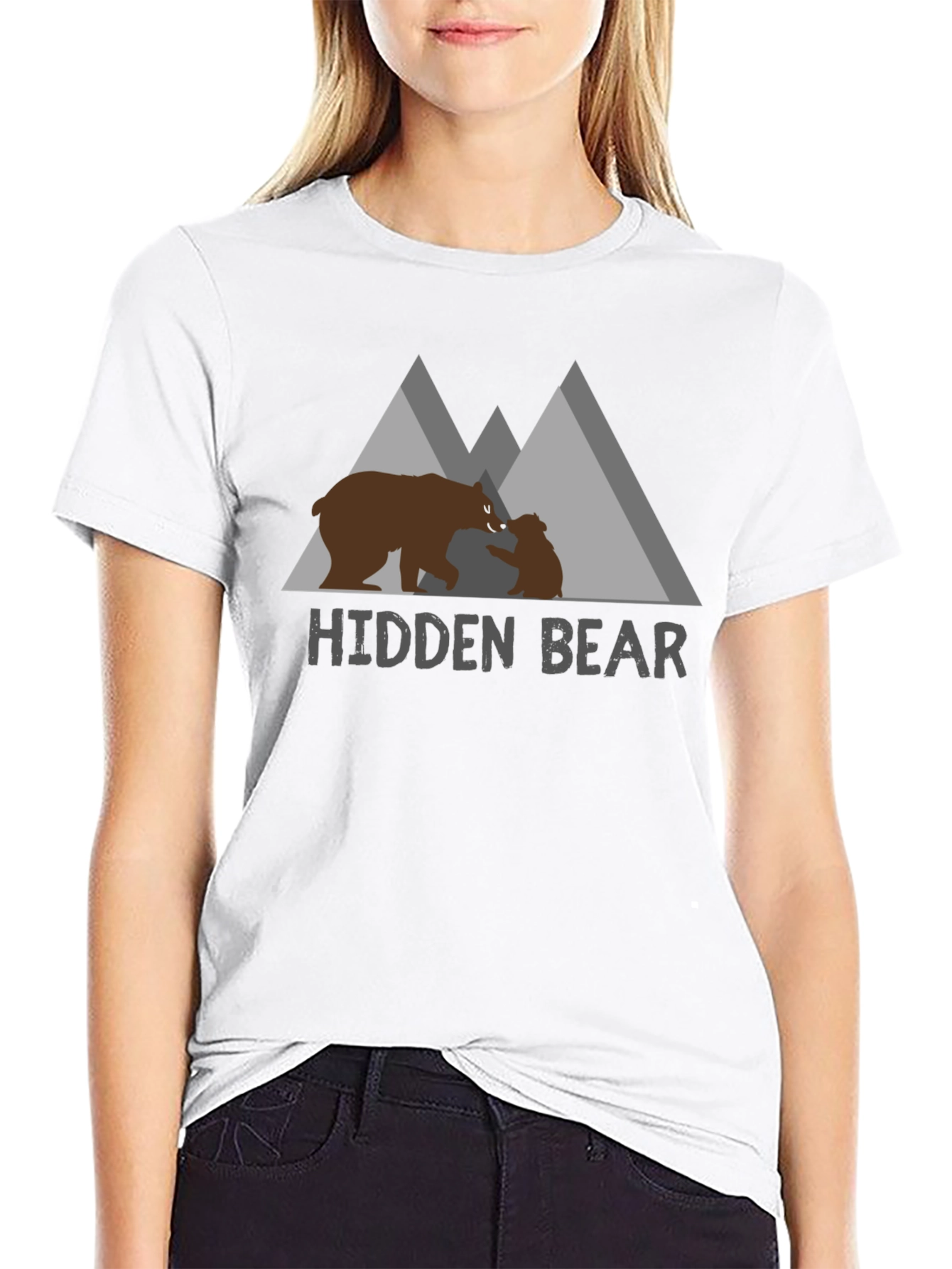 Hidden Bear Graphic Tee - Nature Lovers Comfort