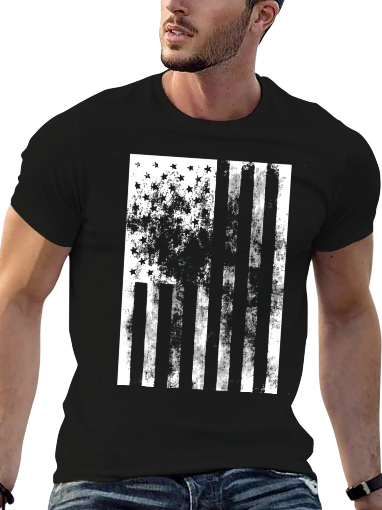Distressed American Flag Graphic Tee