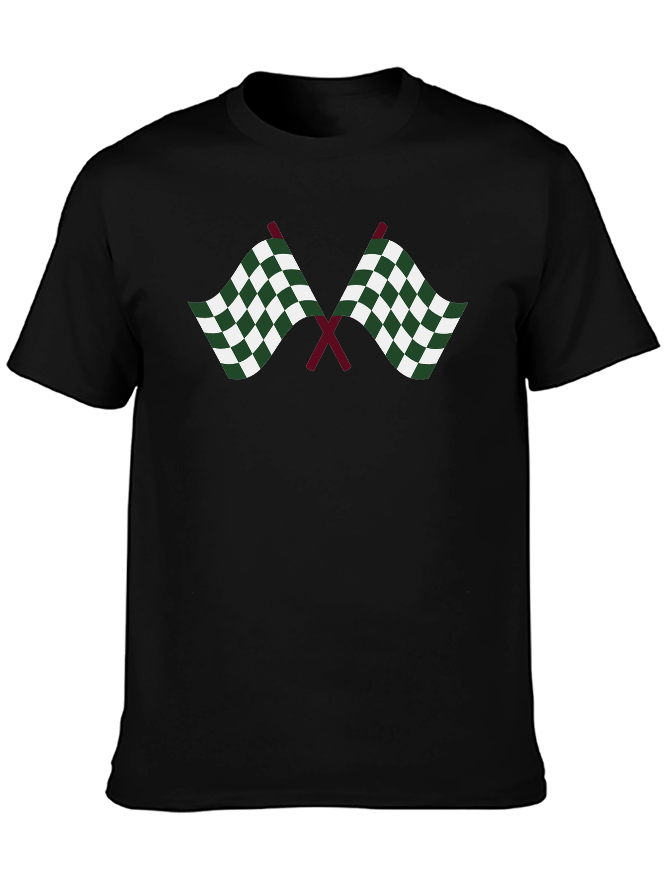 Checkered Flags Graphic Tee - Racing Fan T-Shirt