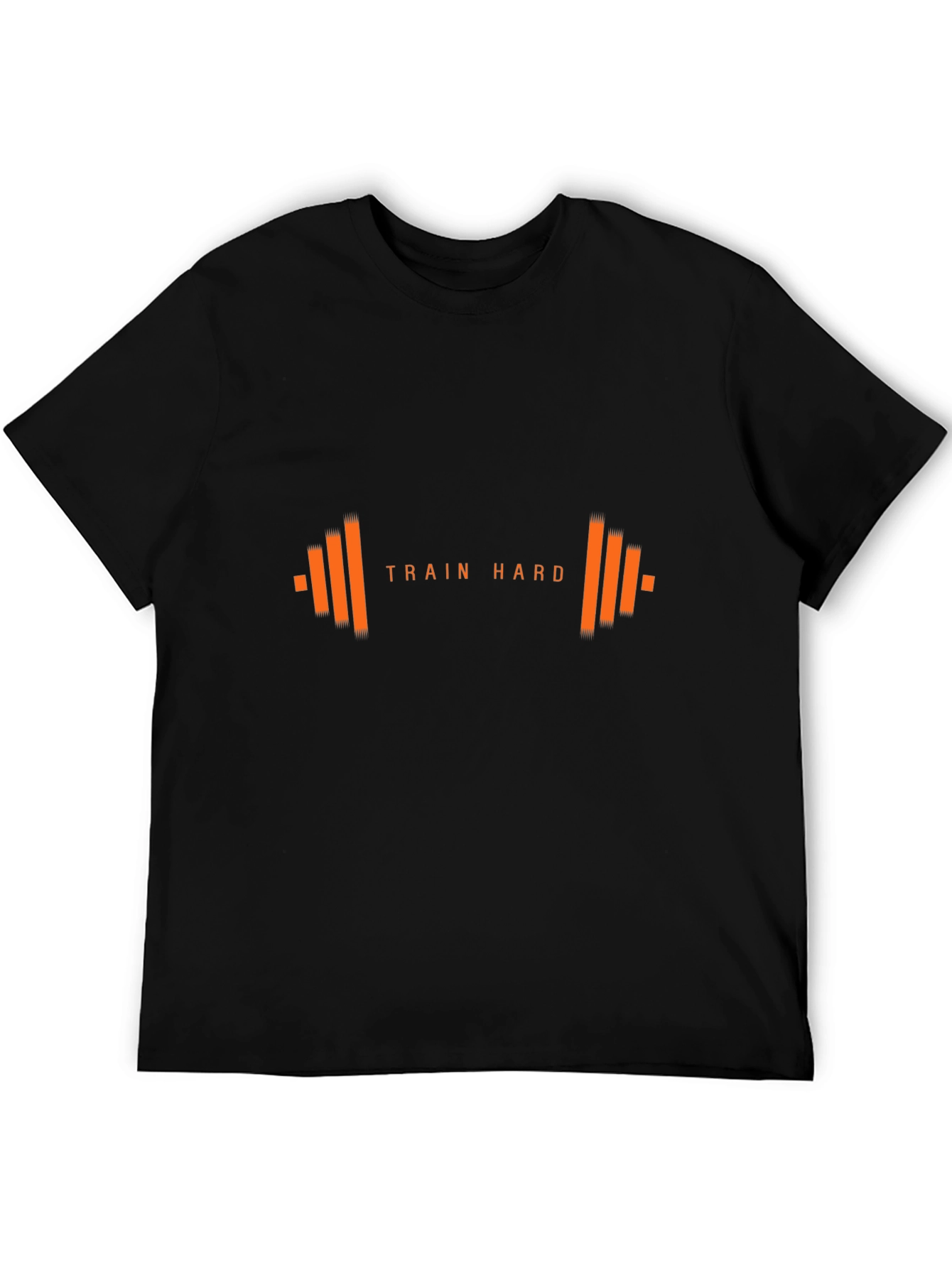 Train Hard Graphic Tee - Black Fitness Shirt