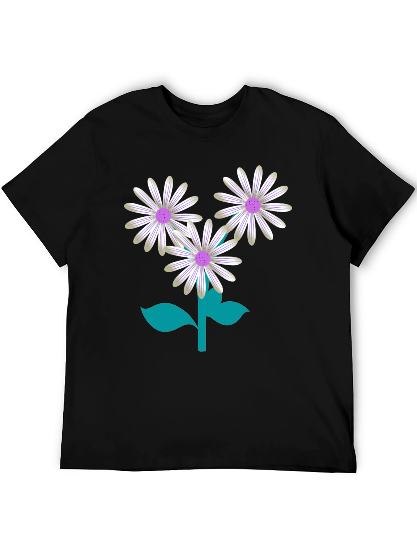 Floral Graphic Tee - Daisy Flower Print T-Shirt