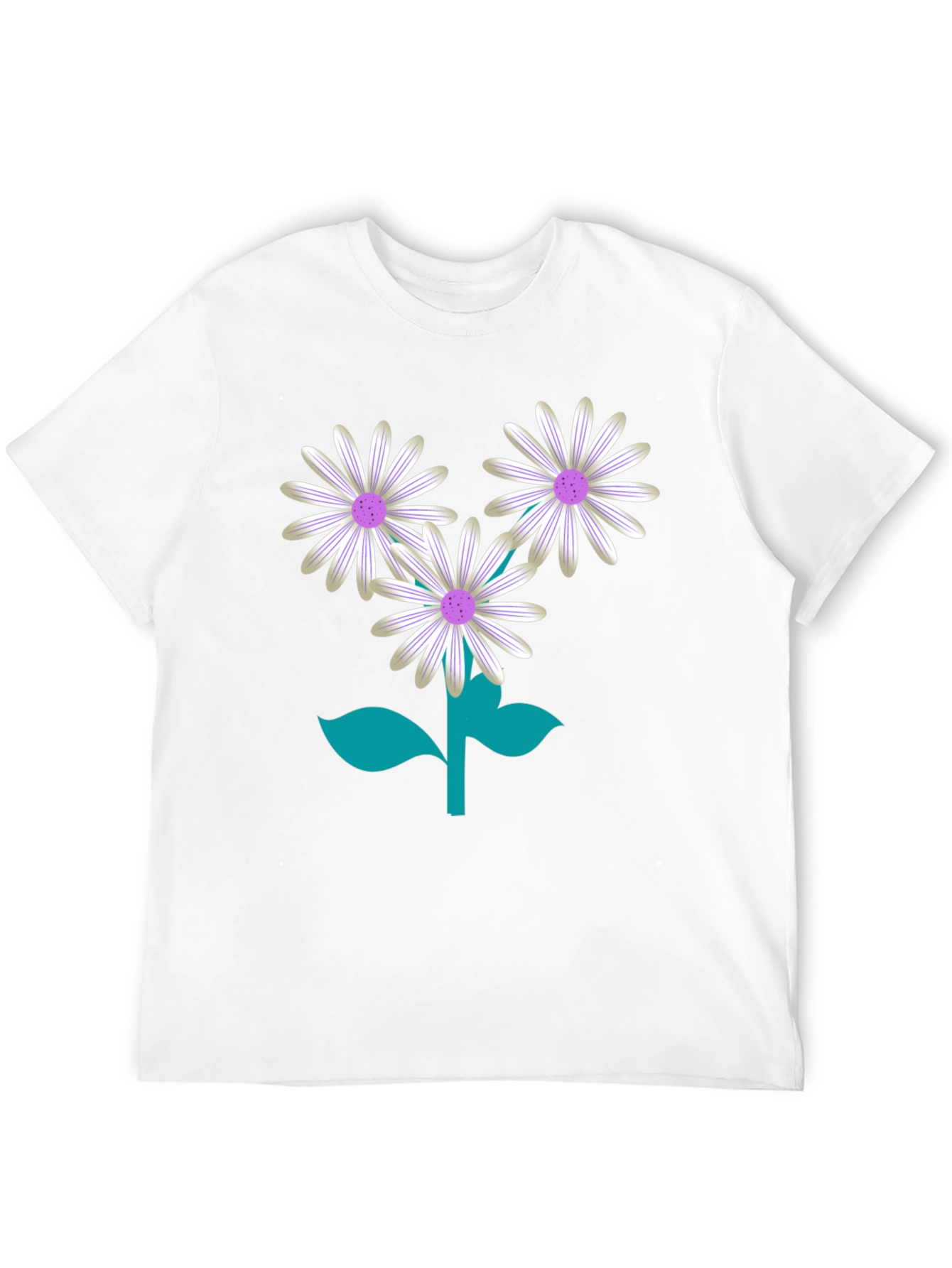 Floral Graphic Tee - Daisy Flower Print T-Shirt