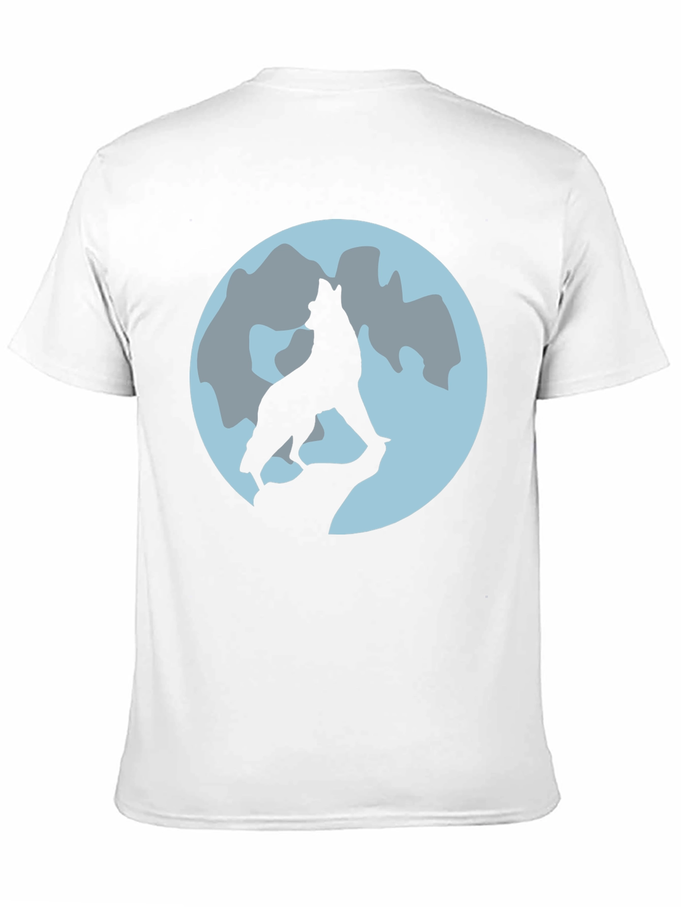 Wolf Moon Graphic Tee - Black Cotton T-Shirt