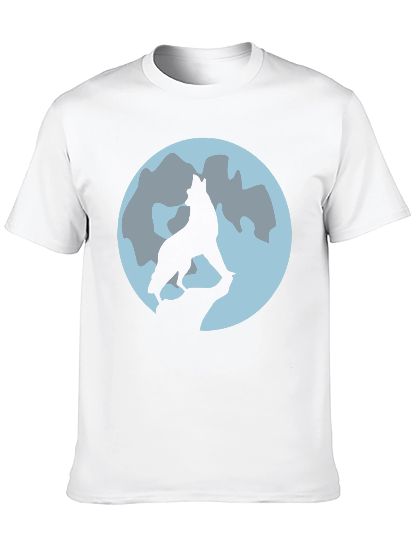 Wolf Moon Graphic Tee - Black Cotton T-Shirt