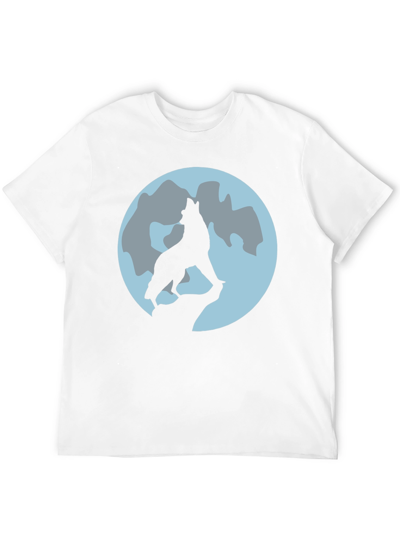 Wolf Moon Graphic Tee - Black Cotton T-Shirt