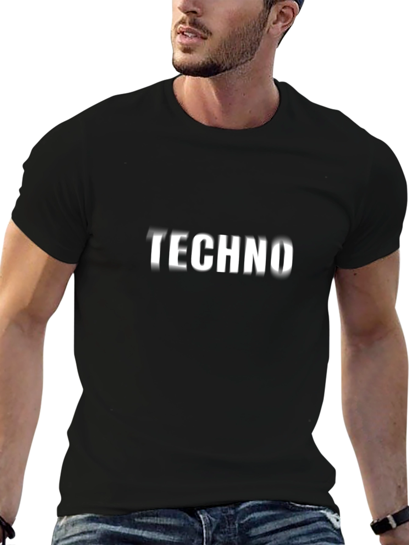Techno Music Black T-Shirt