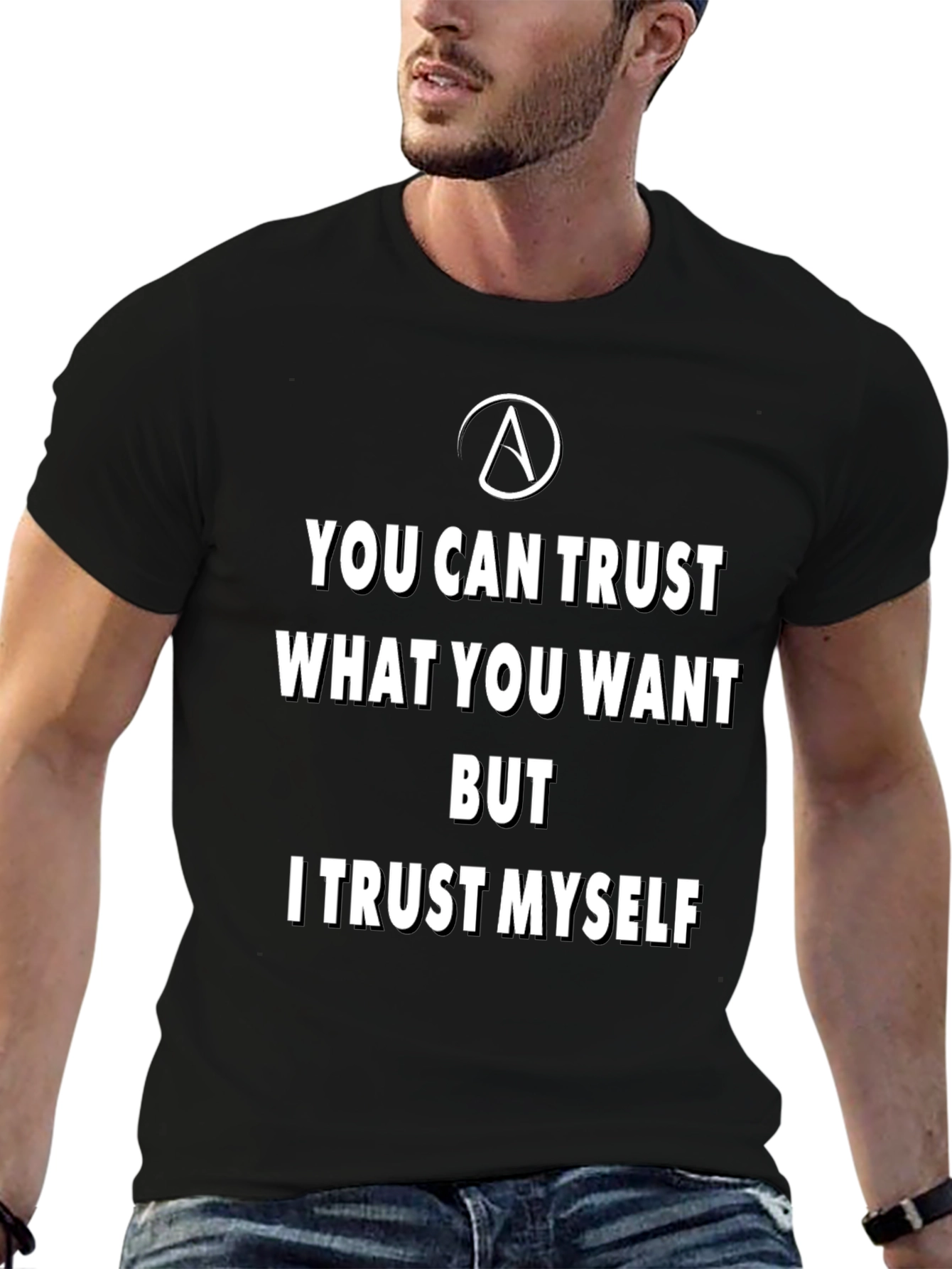 Trust Yourself Black Graphic Tee